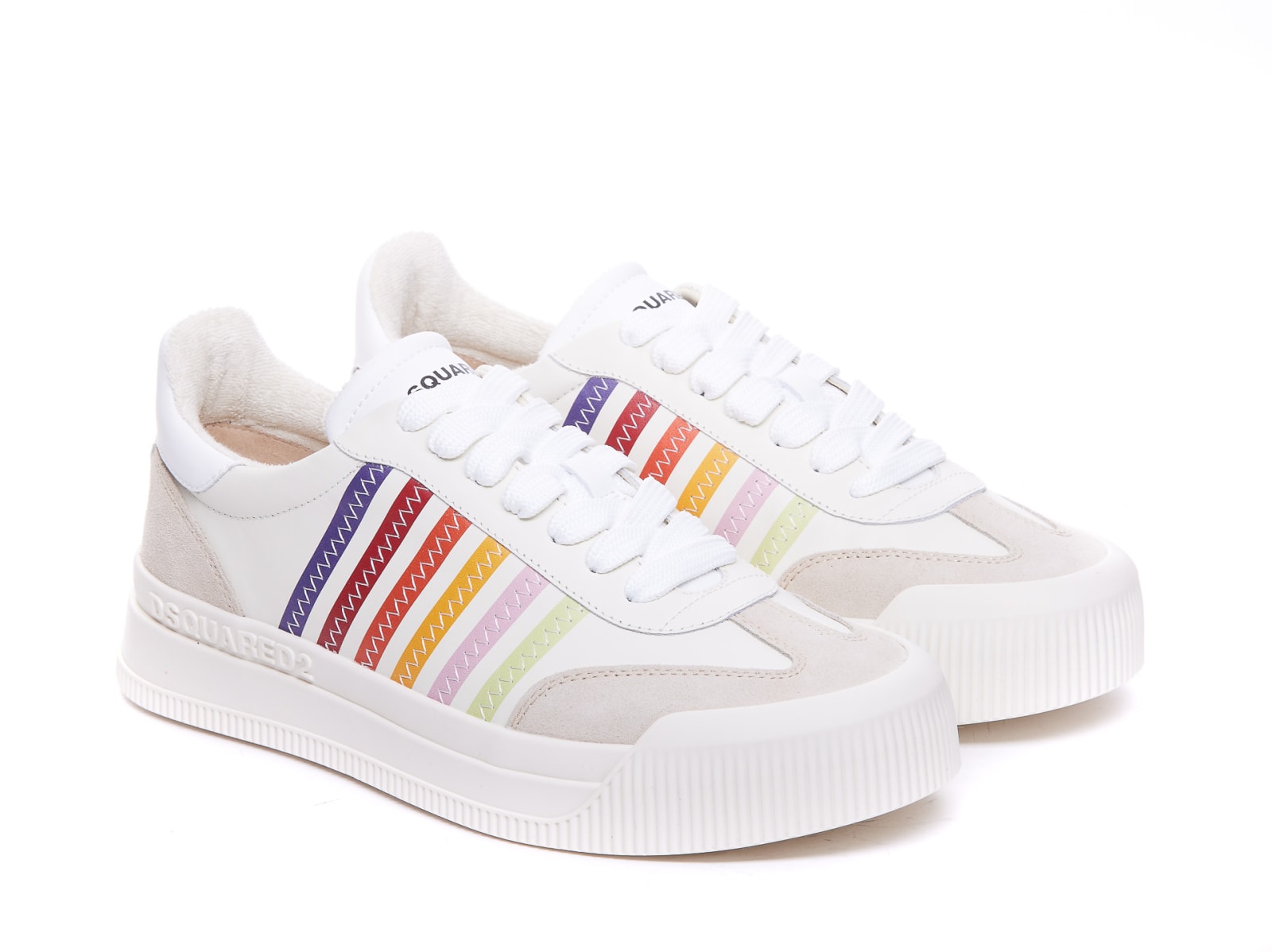 Shop Dsquared2 New Jersey Sneakers In White