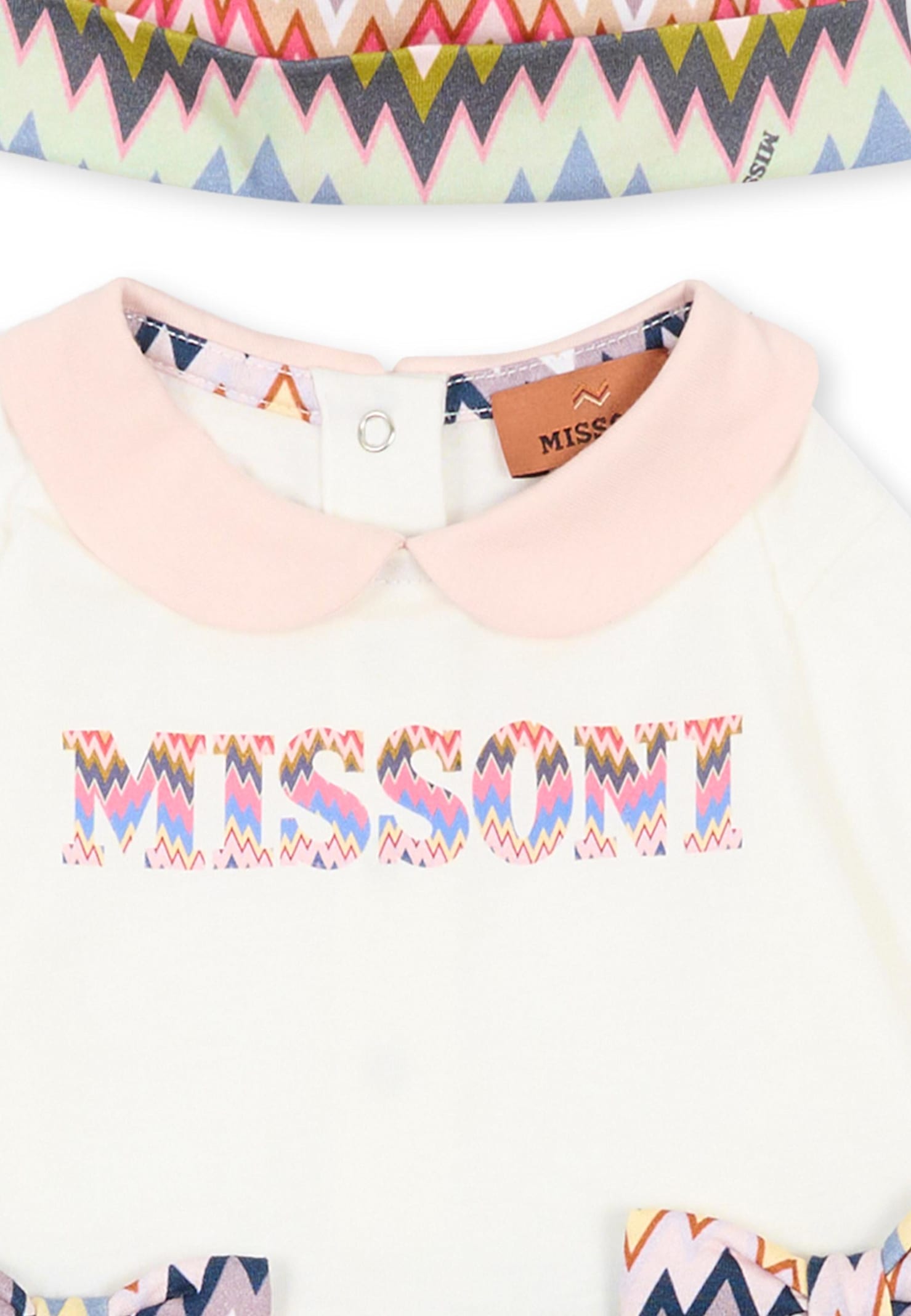 Missoni Colorful Set With Logo Fro Baby Girl In Multi