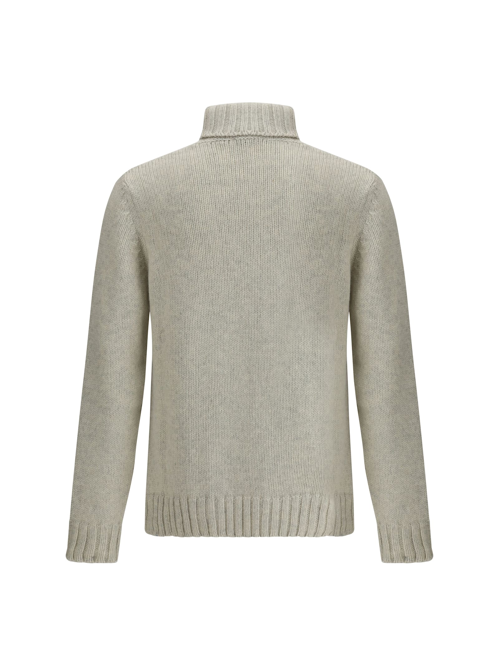 Aragona Braided-knit Turtleneck Sweater In Gray