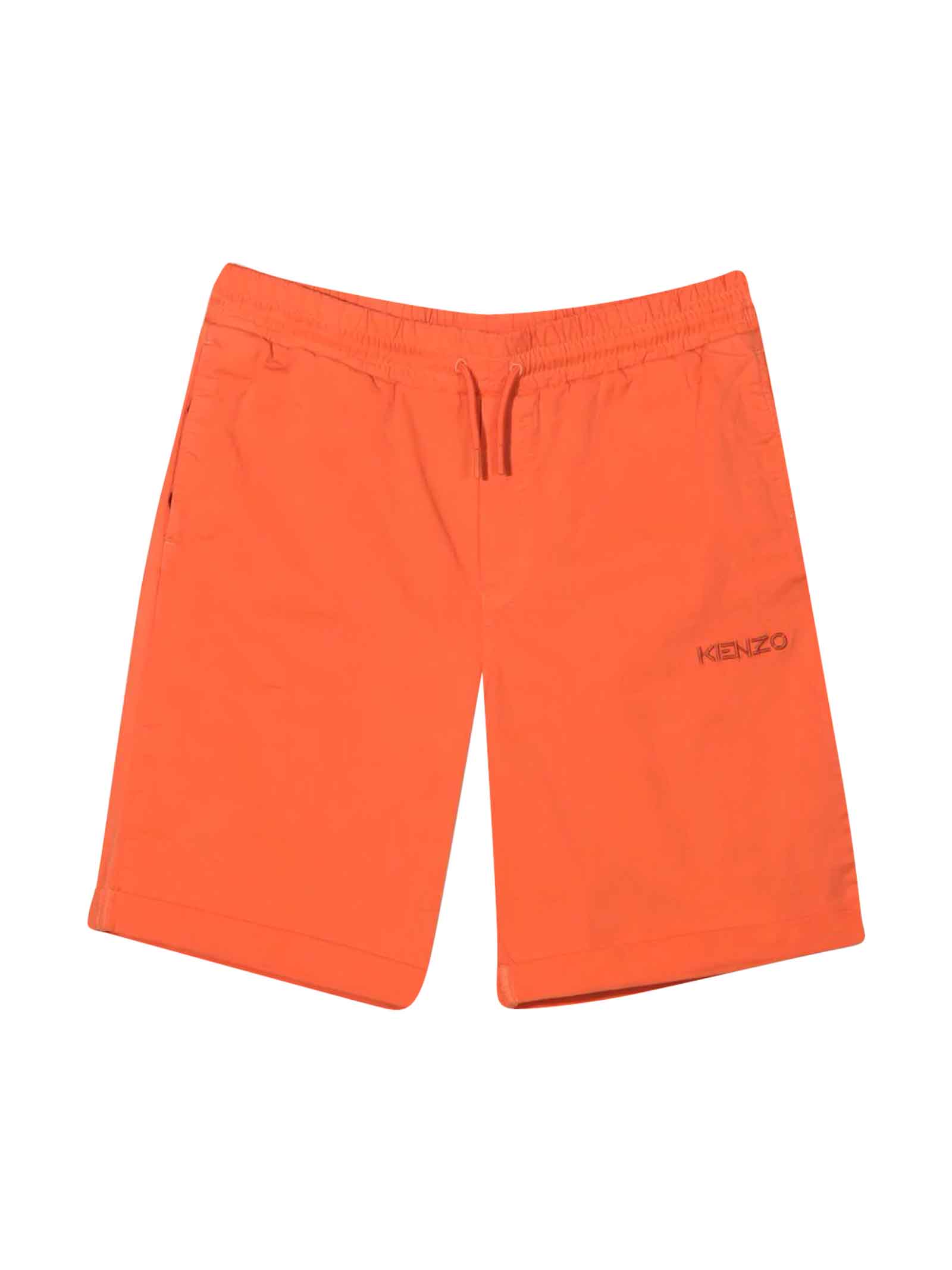 Kenzo Kids Orange Bermuda Shorts Unisex