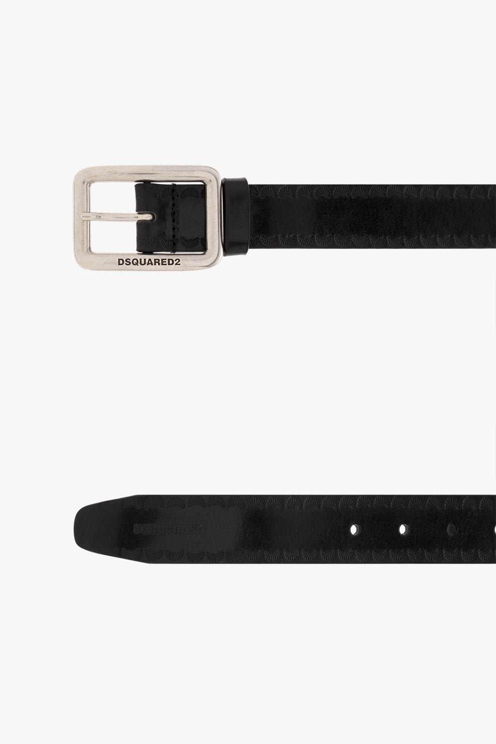 Shop Dsquared2 Leather Belt In Nero