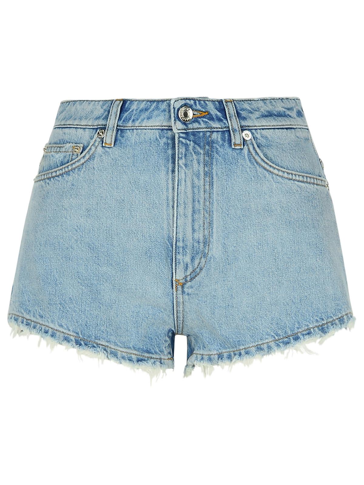 Shop Dolce & Gabbana Light Blue Cotton Shorts