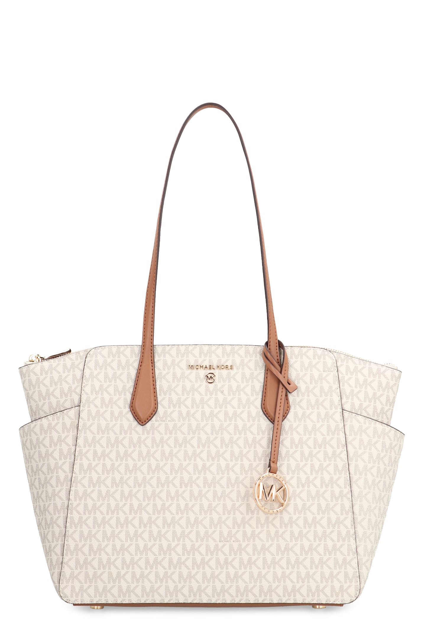 Michael Kors Marilyn Medium Tote Bag With Logo In Brown