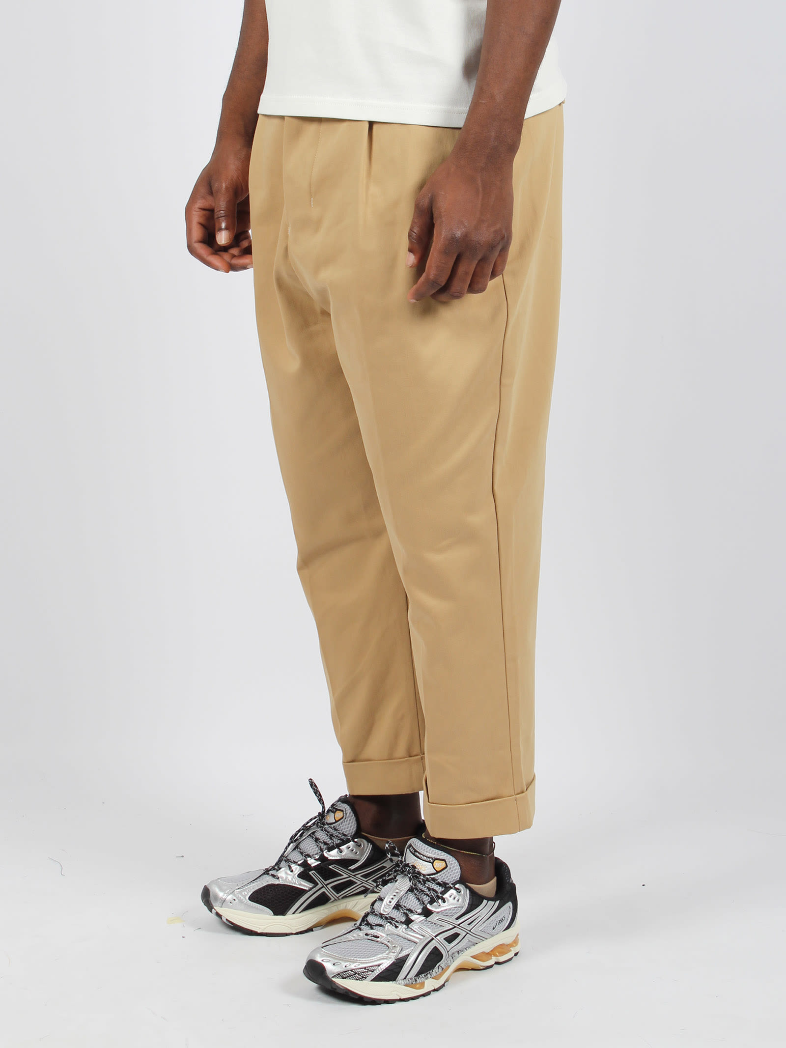 Shop Ami Alexandre Mattiussi Carrot Oversized Trousers In Light Brown