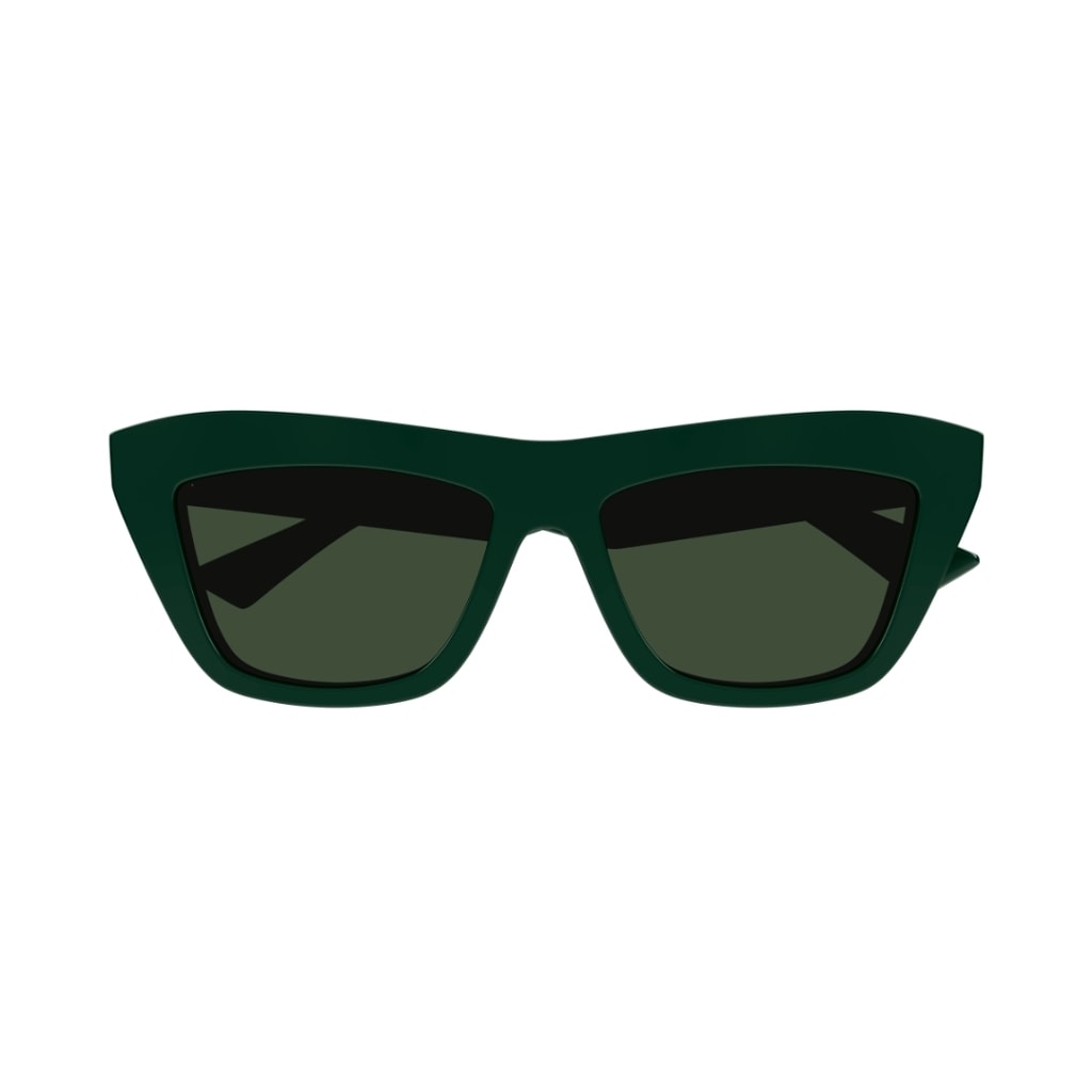 Shop Bottega Veneta Bv1121s 007 Sunglasses In Green