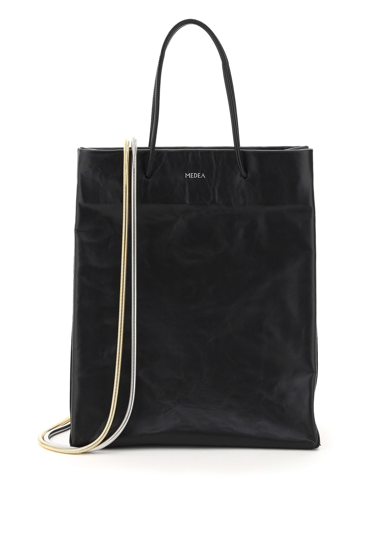 Medea Busted Tall Leather Tote