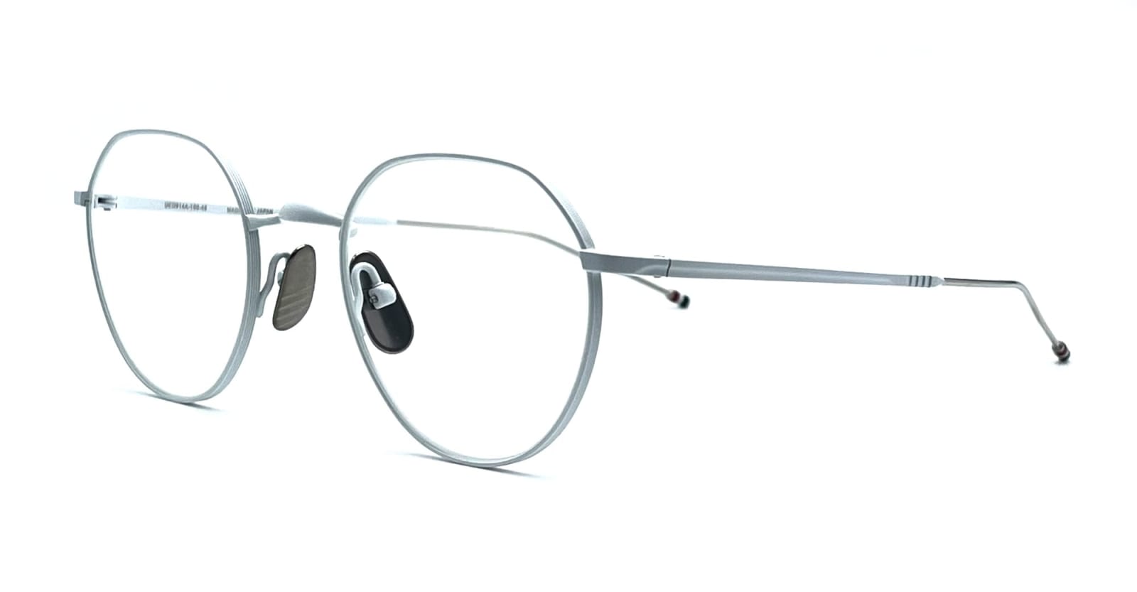Shop Thom Browne Round - Gunmetal Rx Glasses In Grey