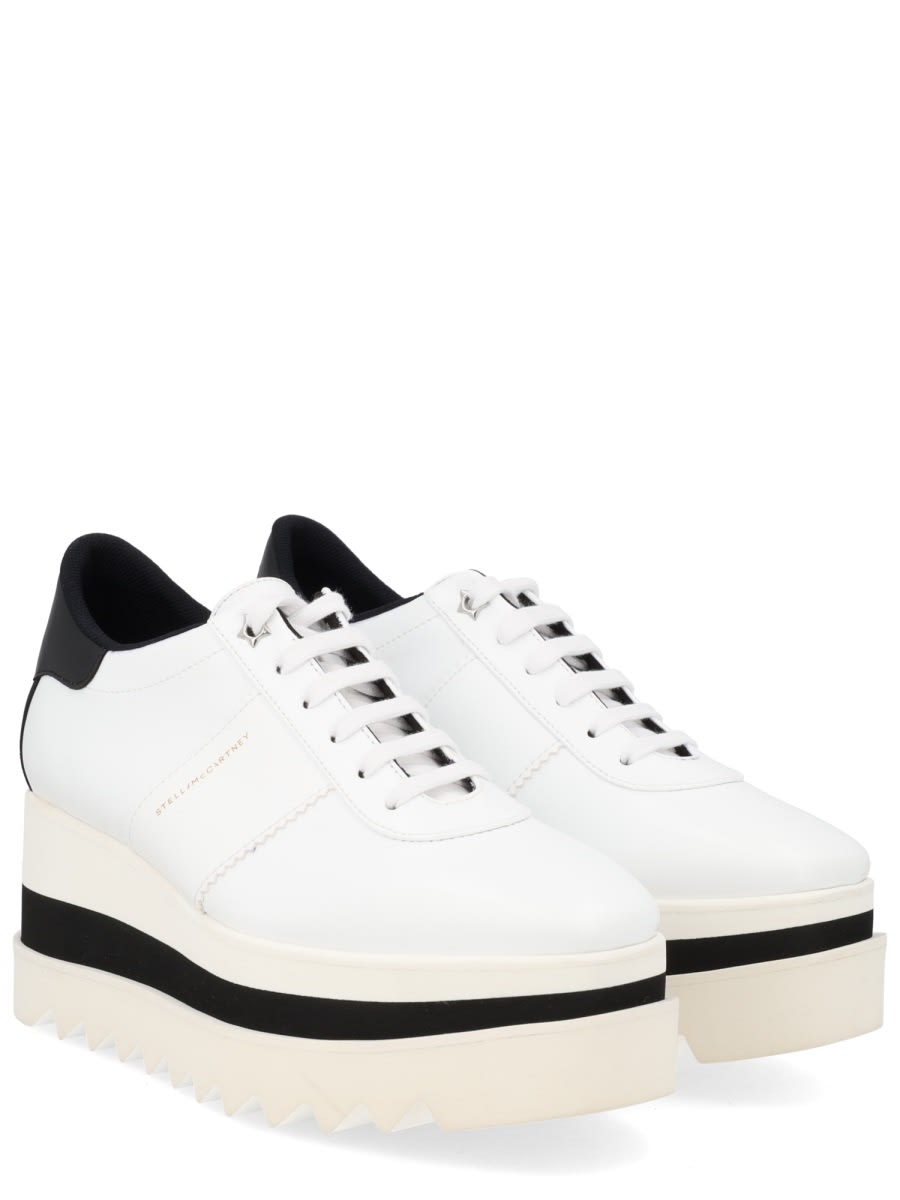 Stella Mccartney Sneak-elyse 80mm Vegan Leather Platform Sneakers In White