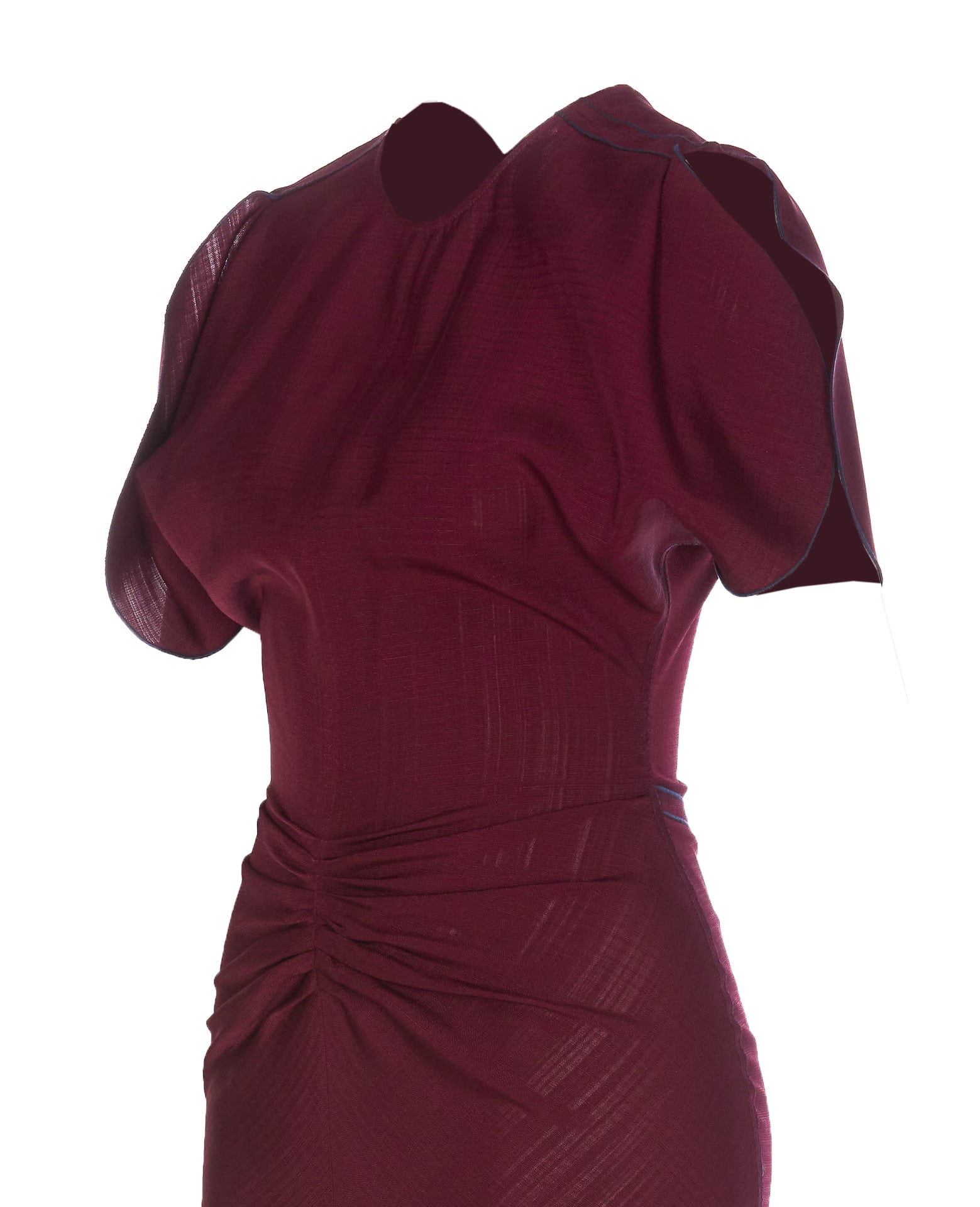 Shop Victoria Beckham Gathered Dress In Red