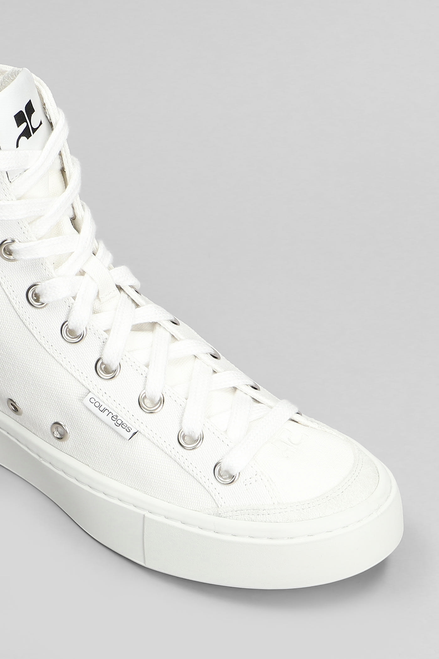Courrèges Bitume High Sneakers In White