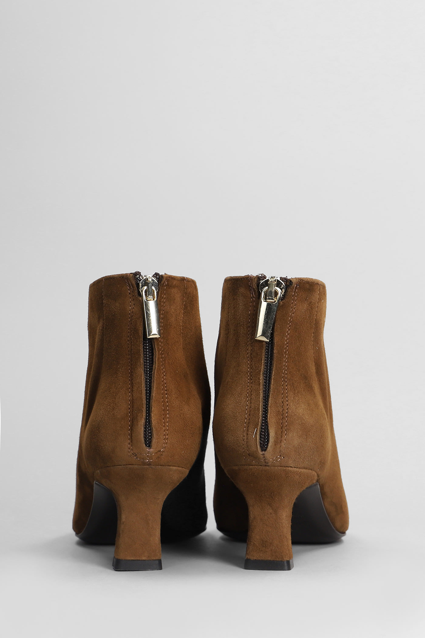 Shop Julie Dee Texan Ankle Boots In Brown Suede