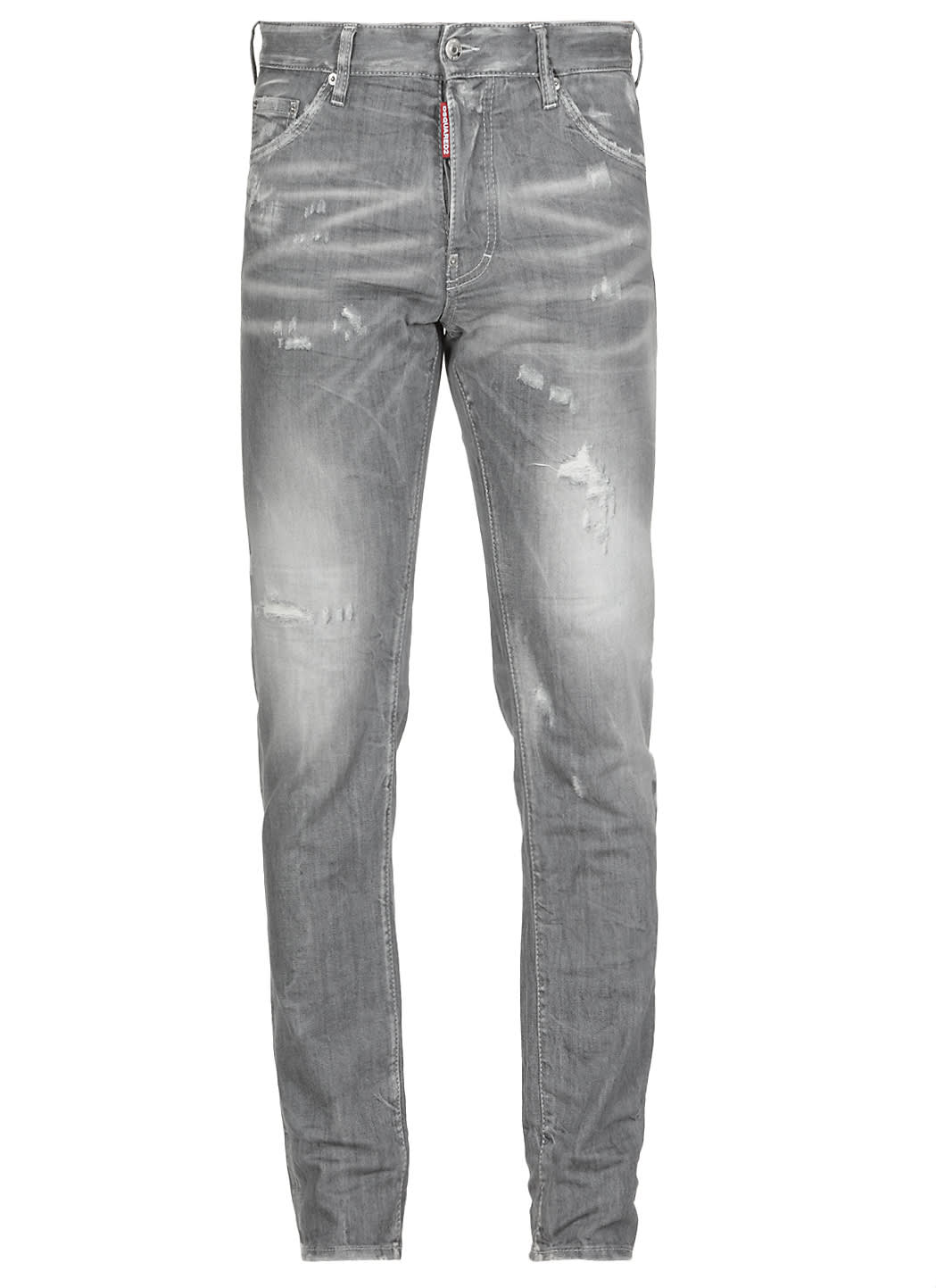 Dsquared2 Cotton Trousers In Grey