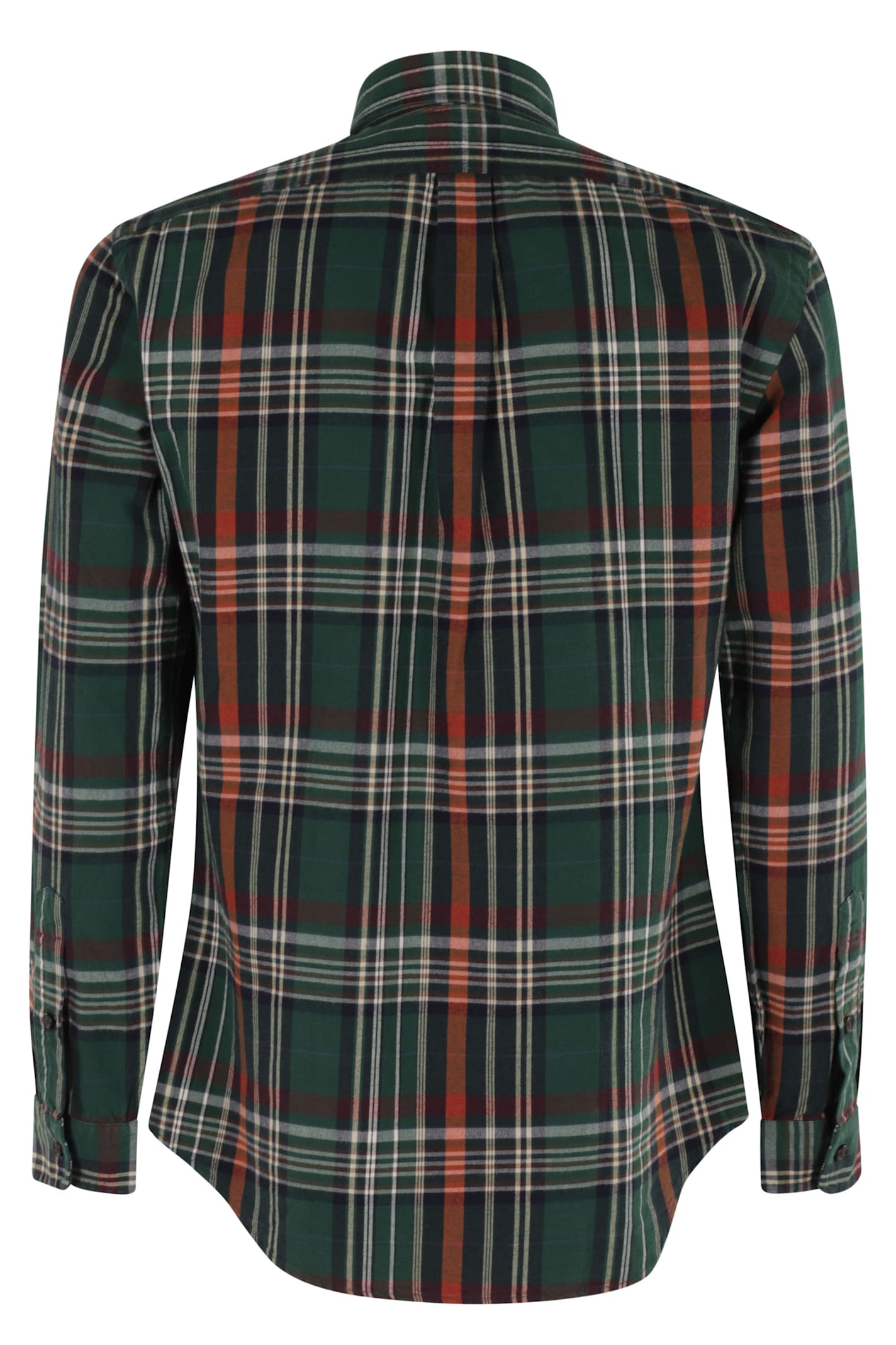 Polo Ralph Lauren Button-down Collar Checked Cotton Oxford Shirt In Green