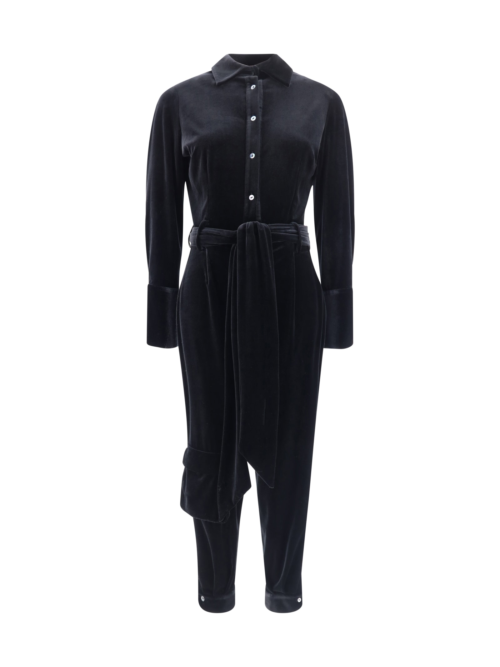 Shop Ella Jumpsuit Dress In Nero