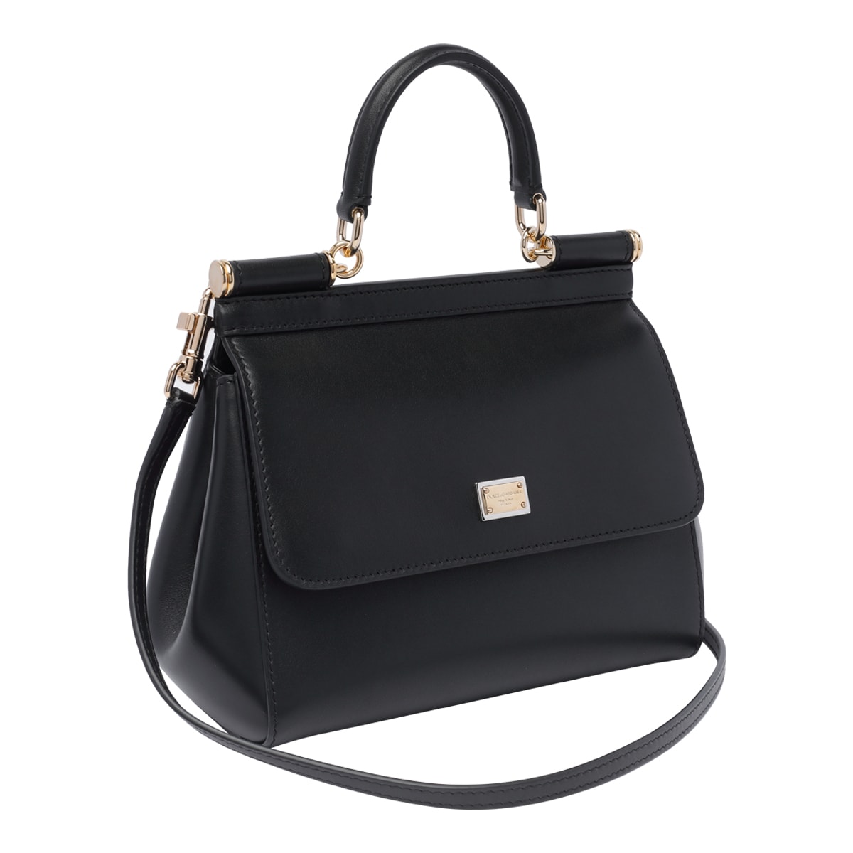 Shop Dolce & Gabbana Medium Sicily Handbag In Black