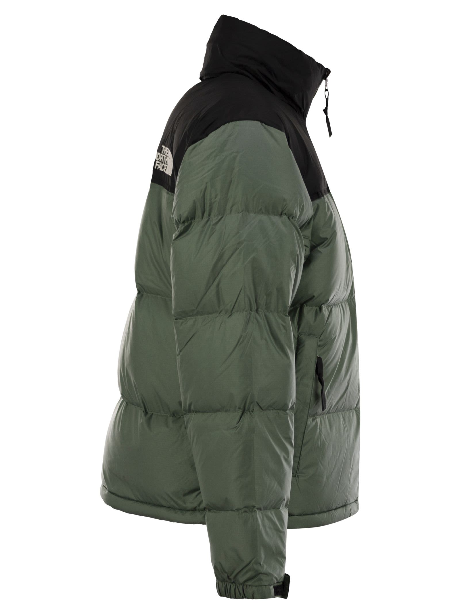 The North Face Black 1996 Retro Nuptse Down Jacket In Green/black
