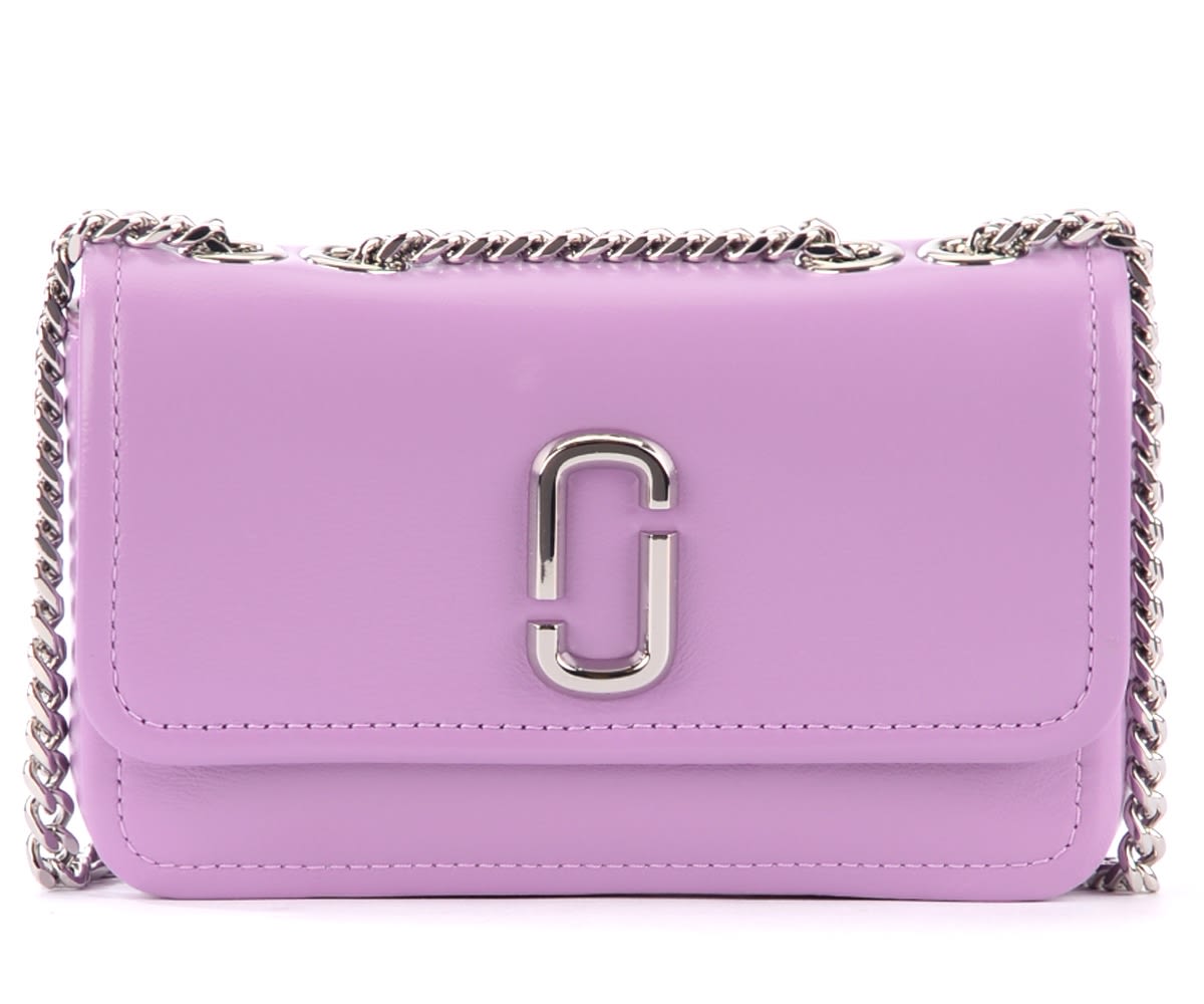 The Marc Jacobs The Glam Shot Mini Bag In Orchid-coloured Leather