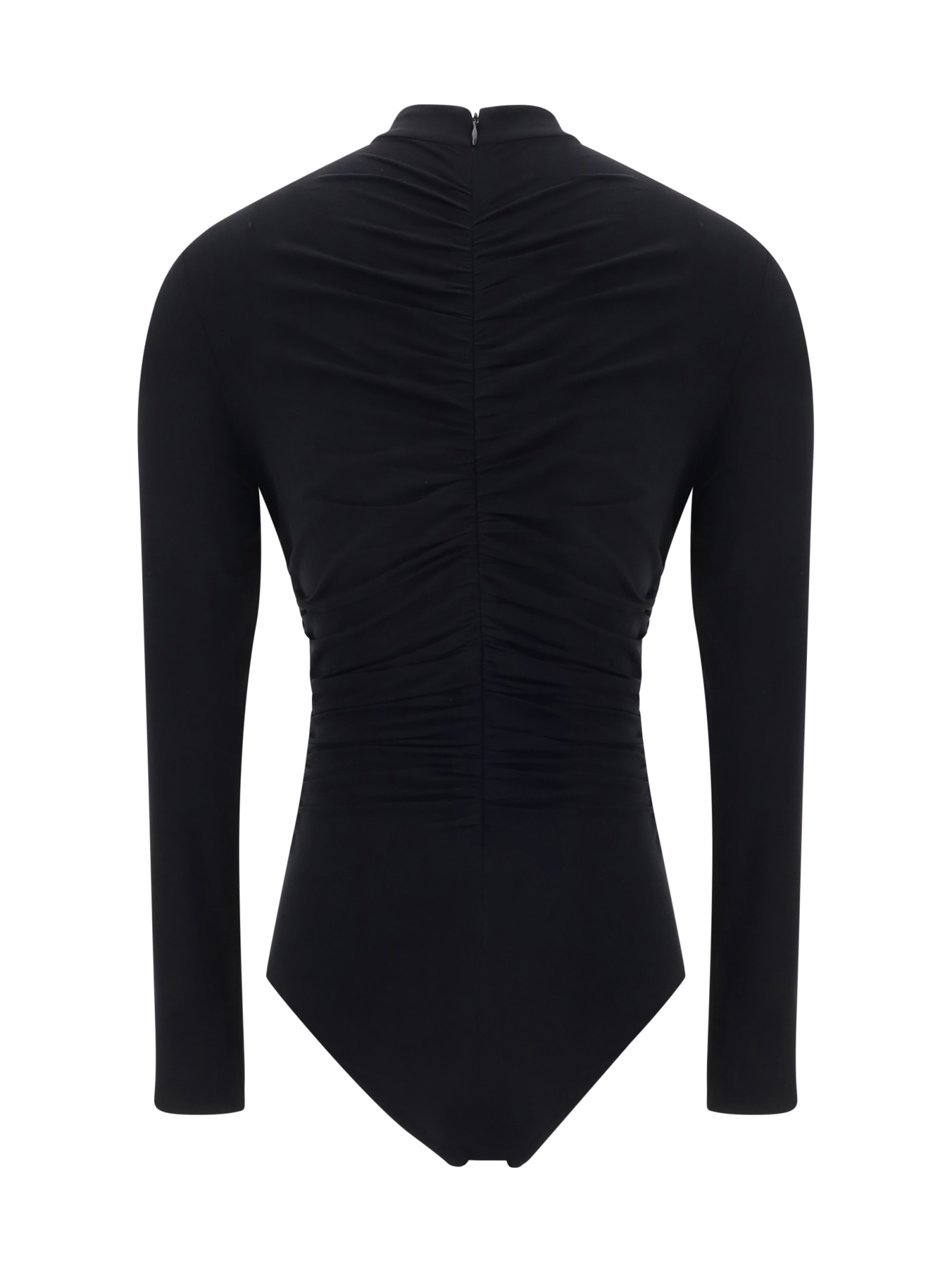 Shop Magda Butrym Bodysuit In Black