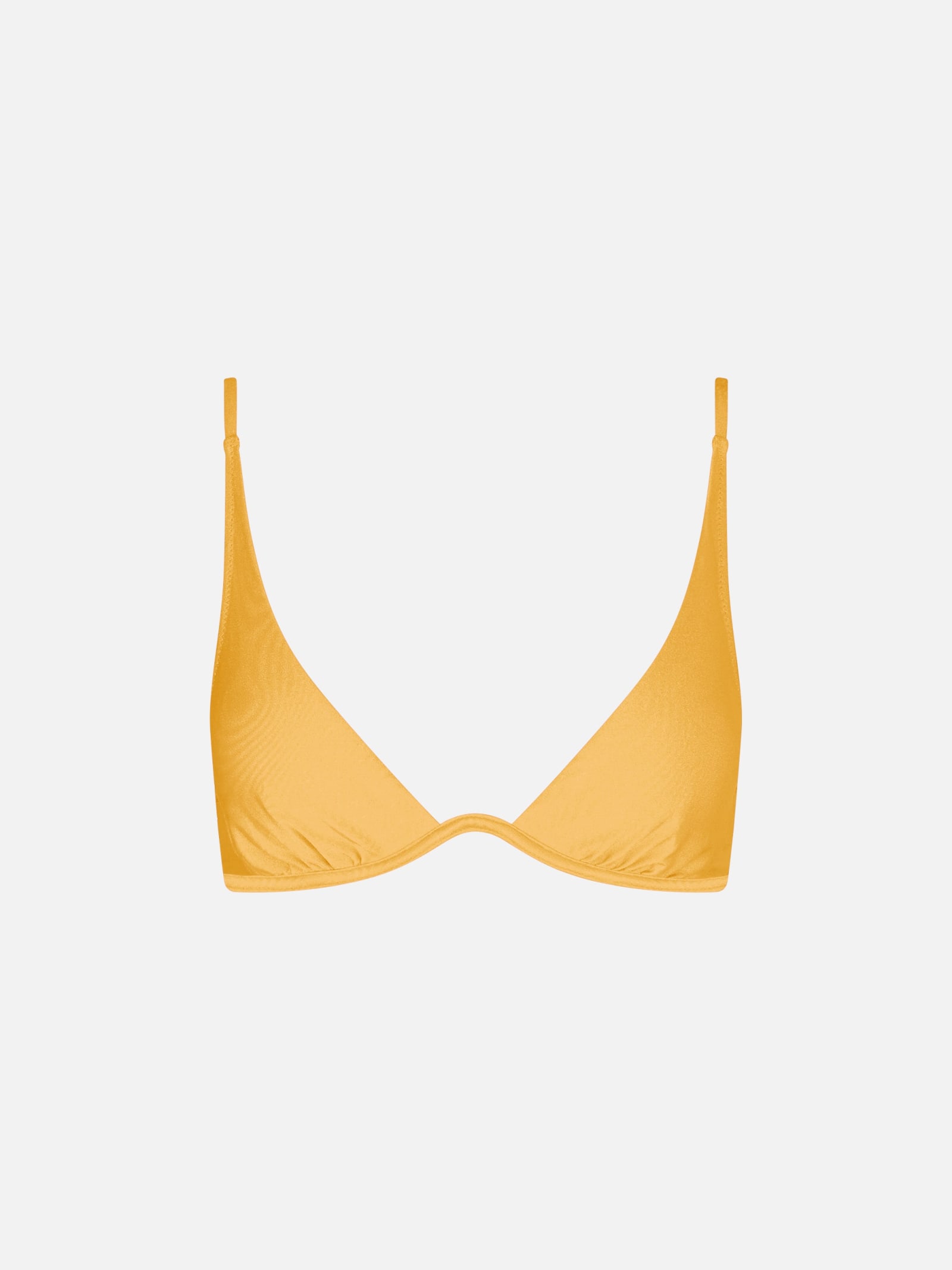 Mc2 Saint Barth Woman Ochre Yellow V-wired Top In Yellow