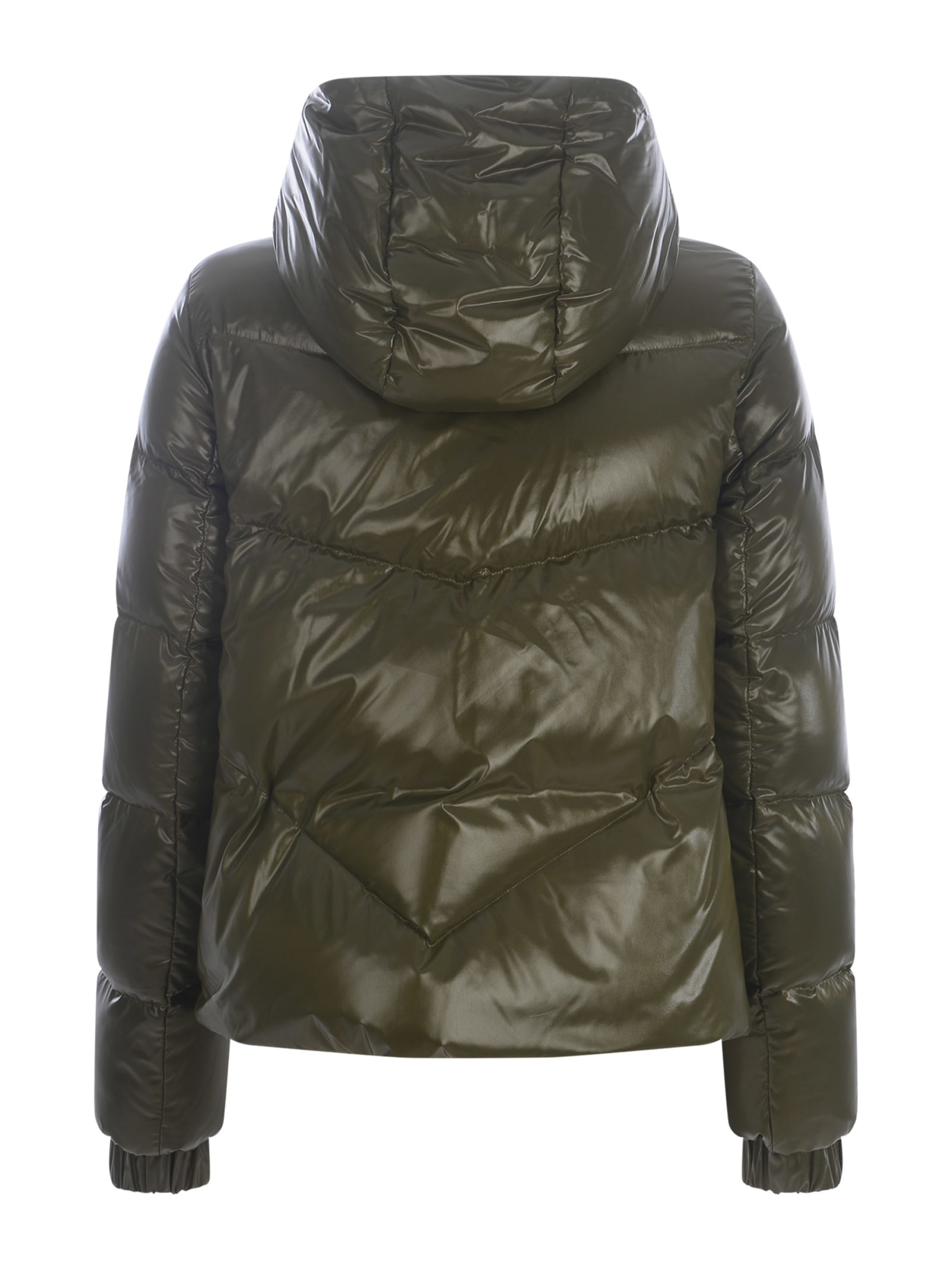 Shop Fay Down Jacket  In Shiny Nylon In Green