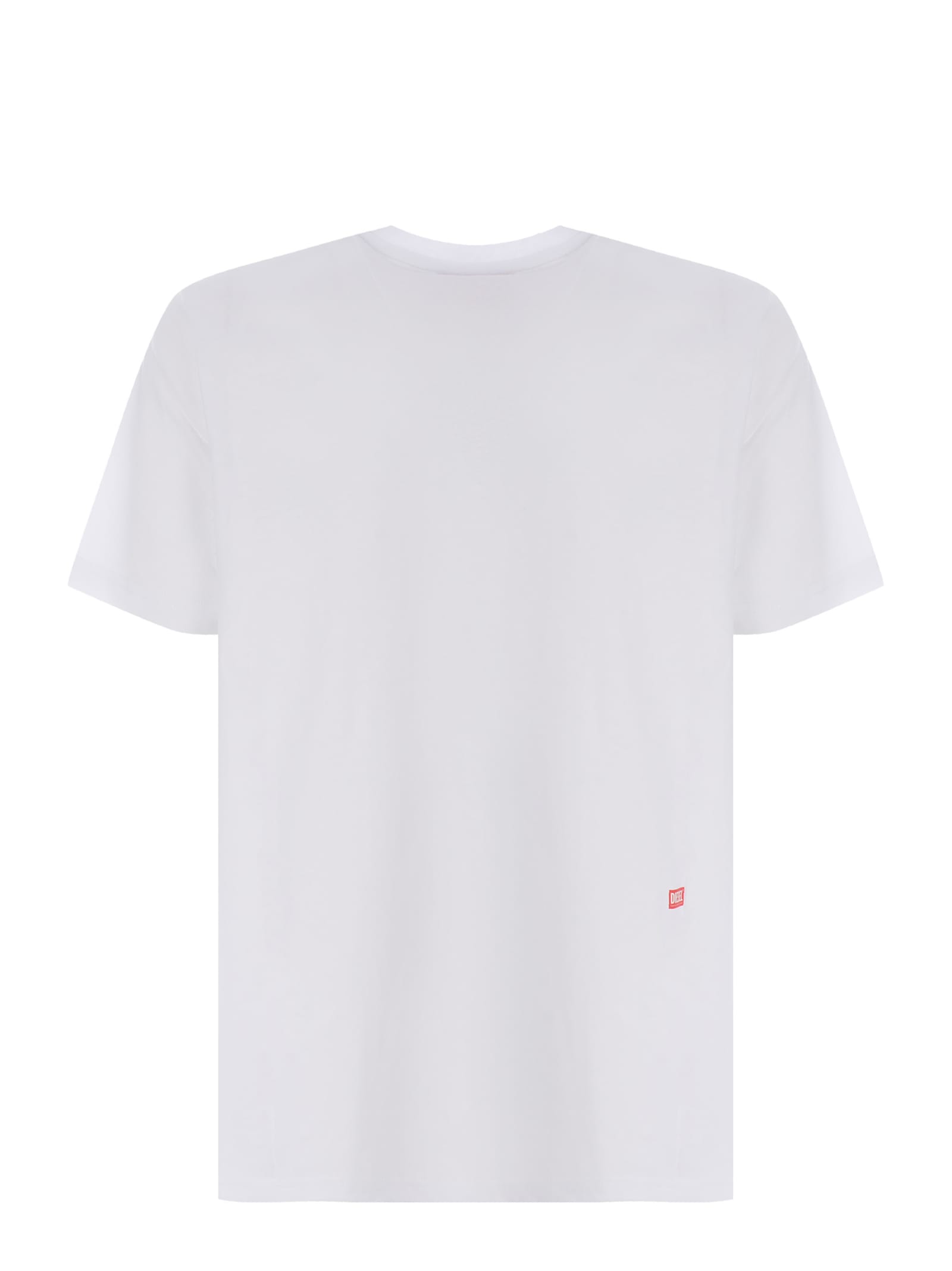 Shop Diesel T-shirt  T-just-n11 Made Of Cotton Jersey In Bianco