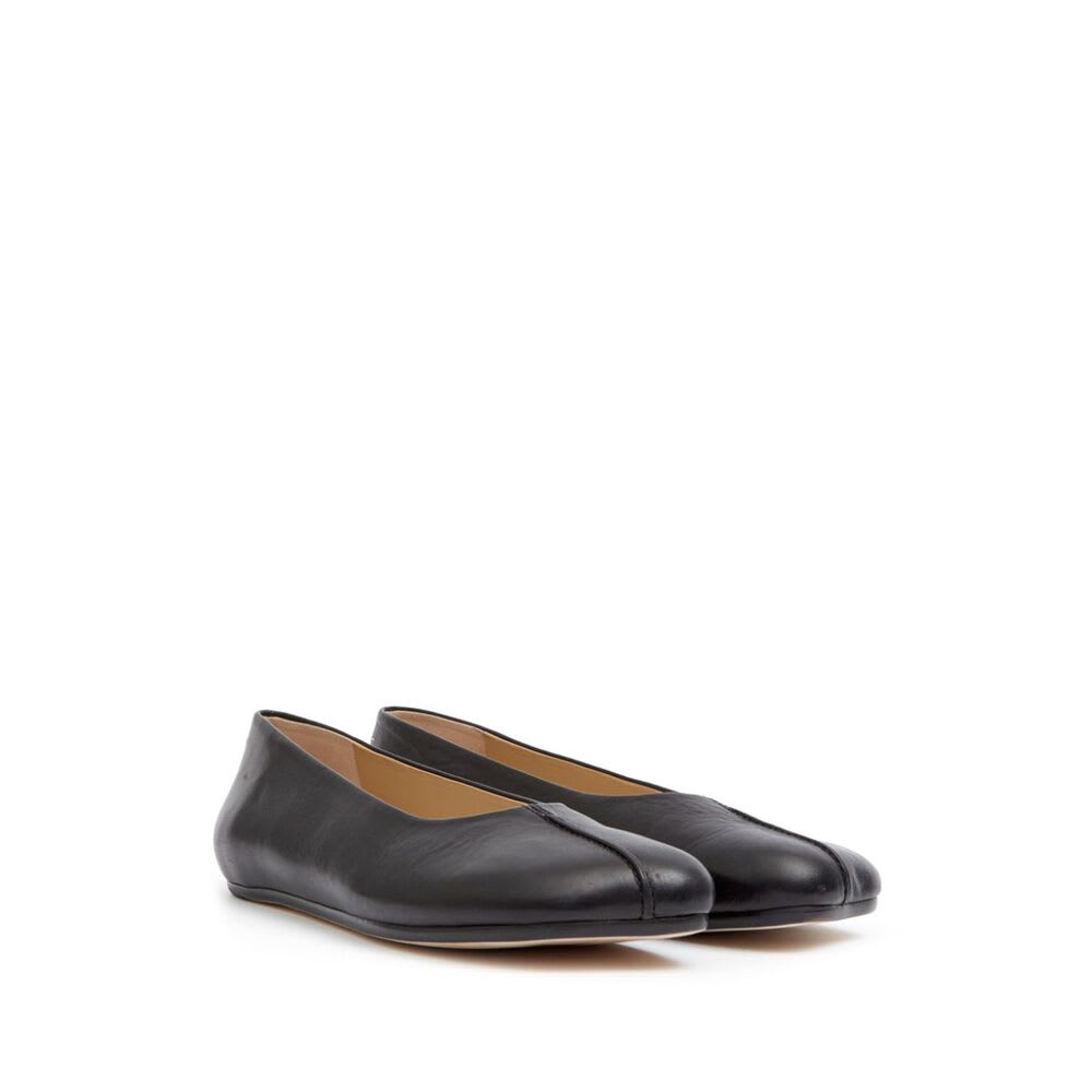 Shop Mm6 Maison Margiela Ballet Flats In Black