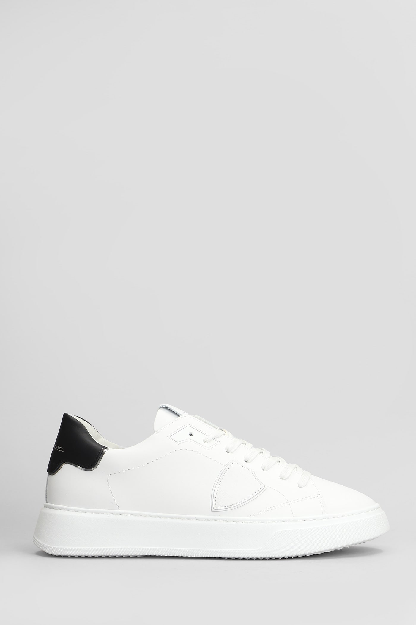 Shop Philippe Model Temple Low Sneakers In White Leather