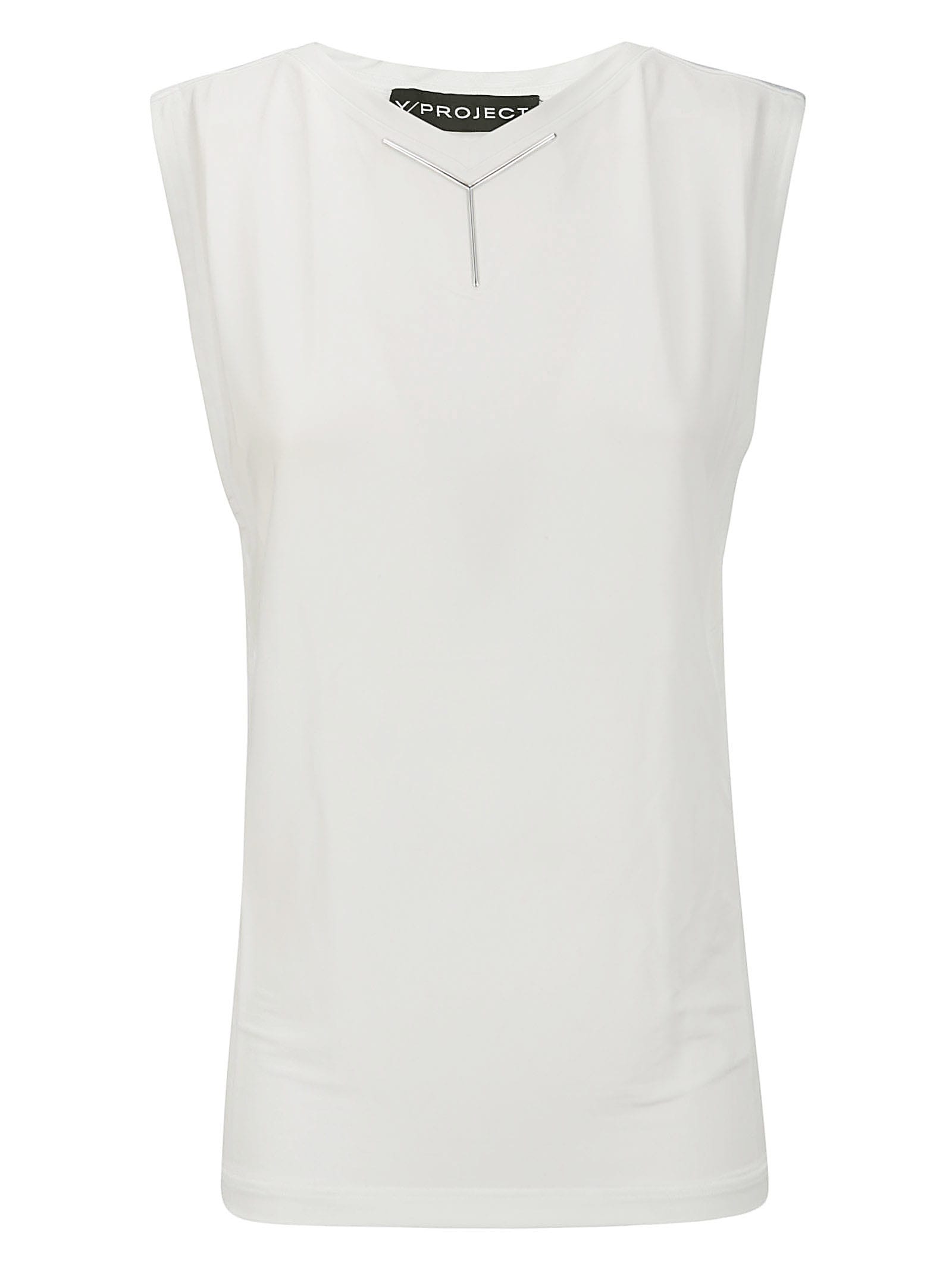Y/project Y Chrome Tank Top In White