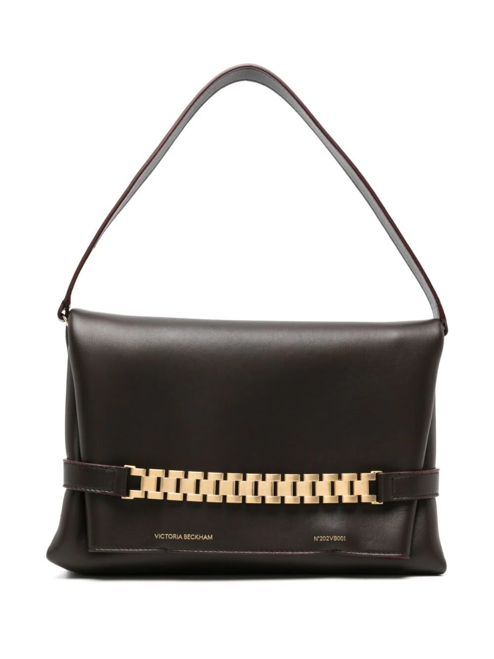 Victoria Beckham Chain Pouch With Strap In Cocoa