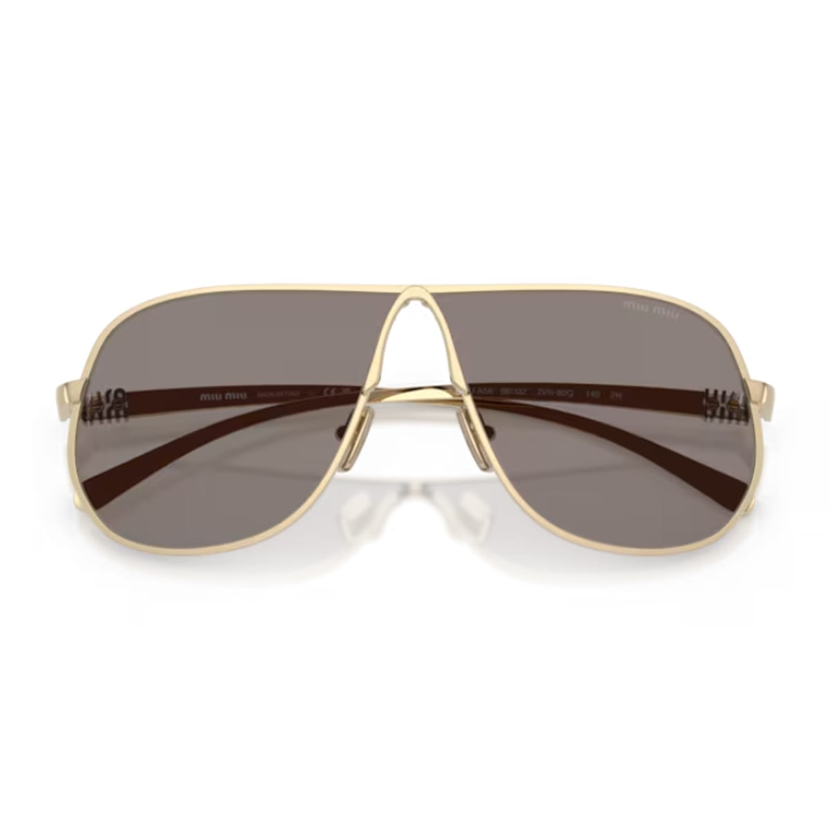Miu Miu 0mu A56s Miu Ombre Zvn80q Oro Pallido Sunglasses In Gold