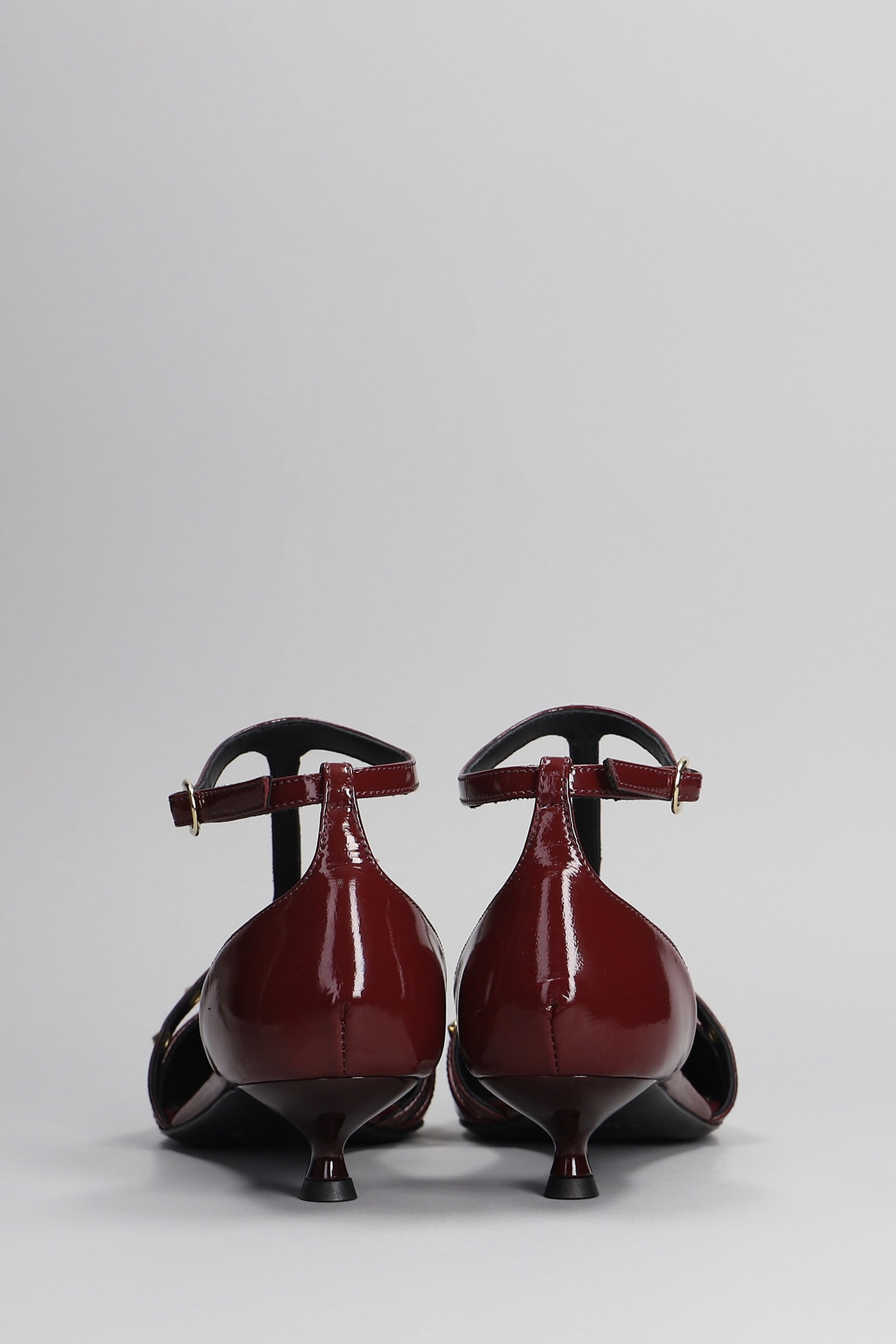 Shop Marc Ellis Pumps In Bordeaux Leather