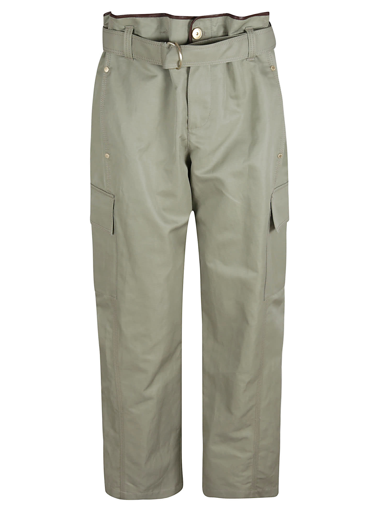 Straight Leg Belted Cargo Trousers