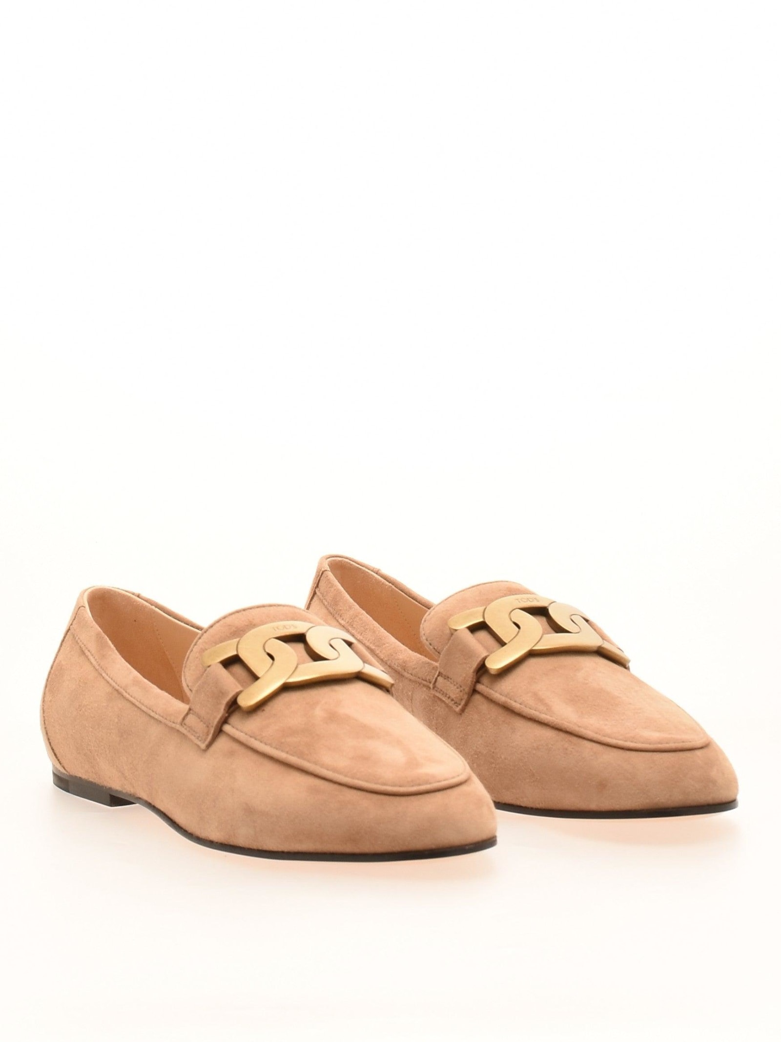 Shop Tod's Kate Buckle Detail Loafers
