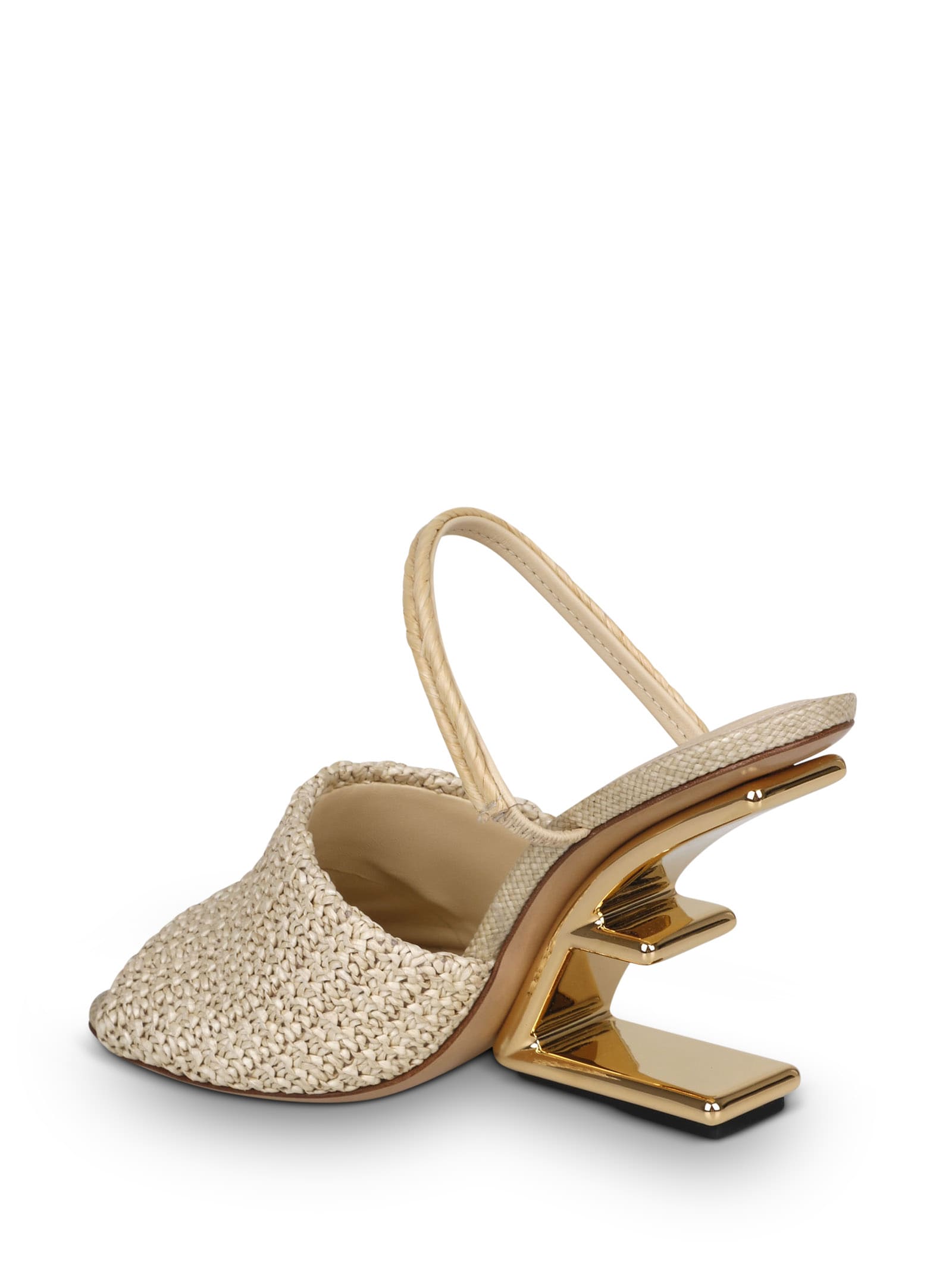 Shop Fendi Raffia High-heeled Sandals