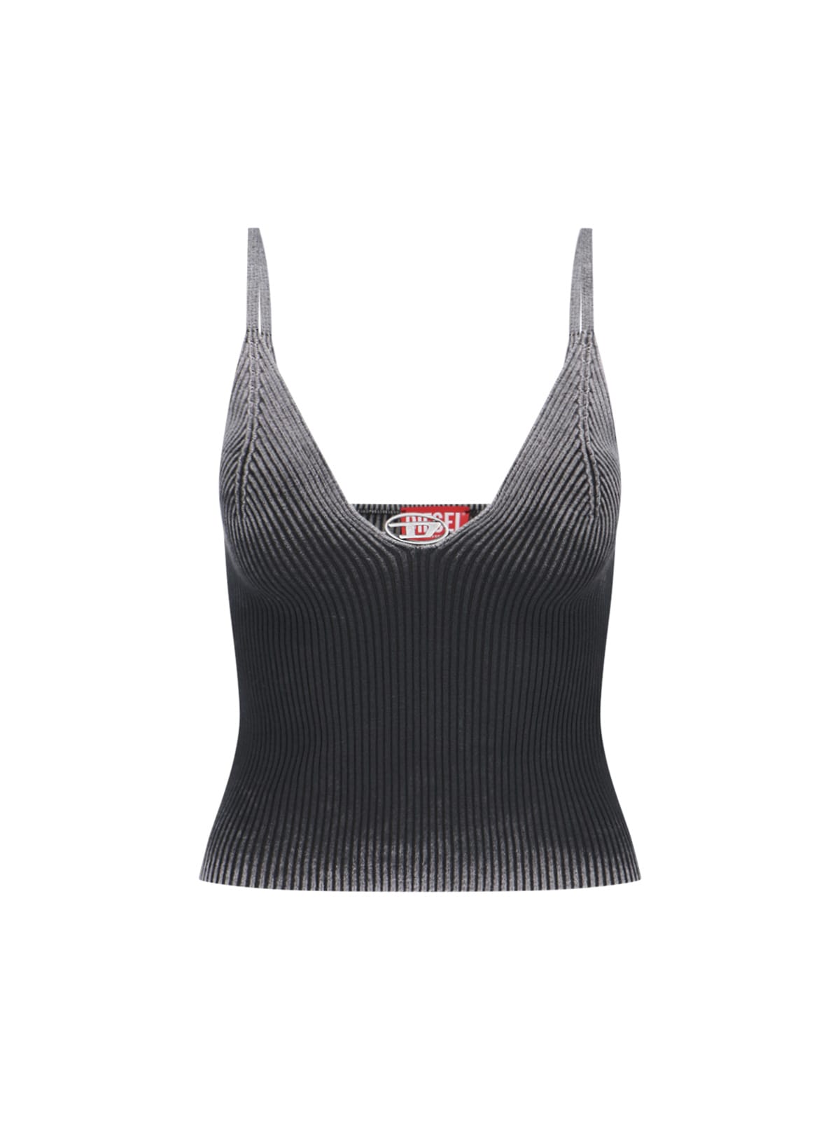 Shop Diesel M-laila Crop Top In Black