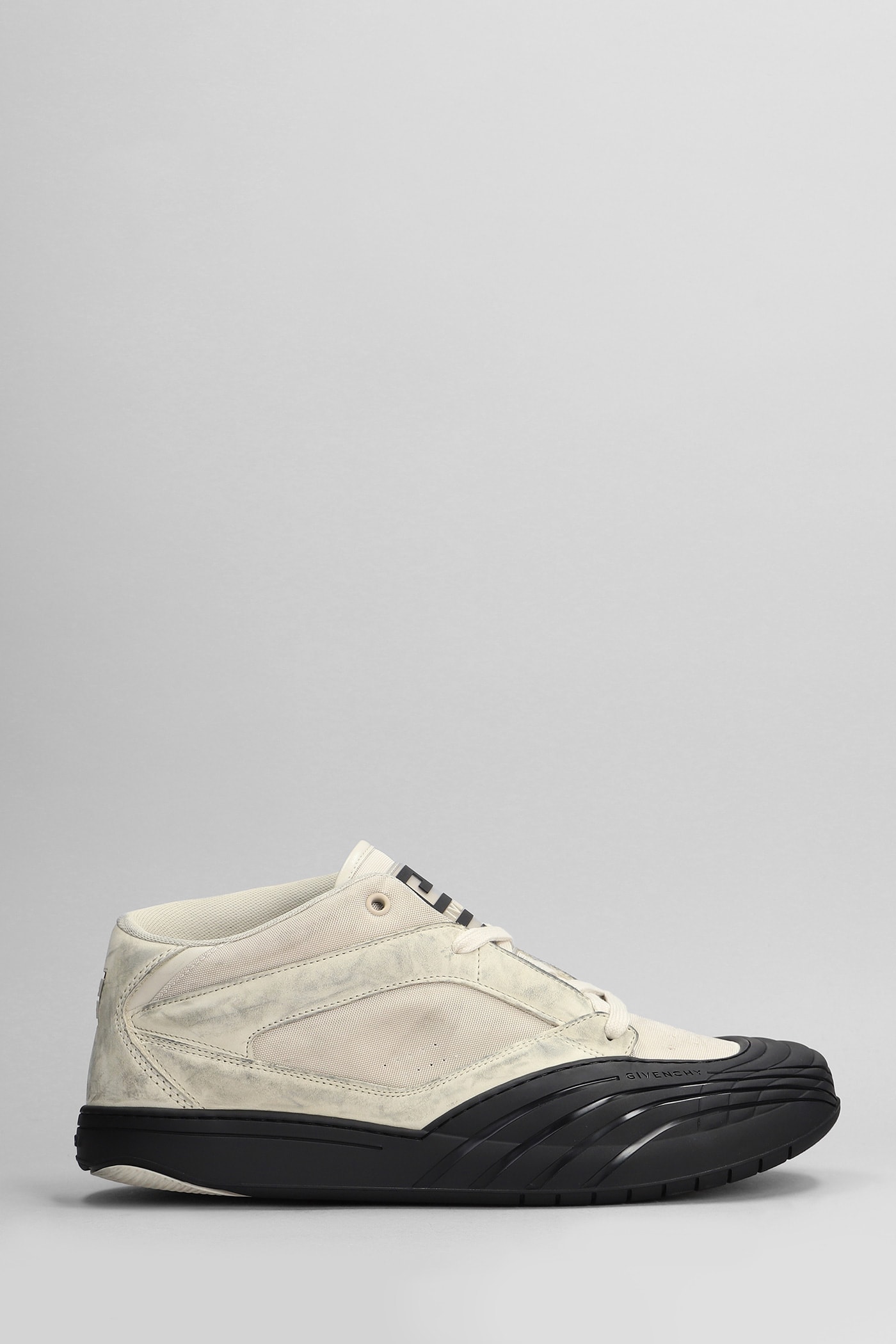 Shop Givenchy Sneakers In Beige Leather
