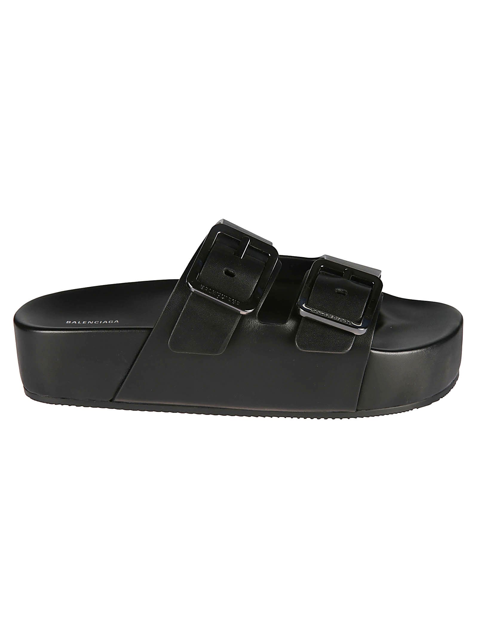 Balenciaga Double-strap Side Buckled Sandals