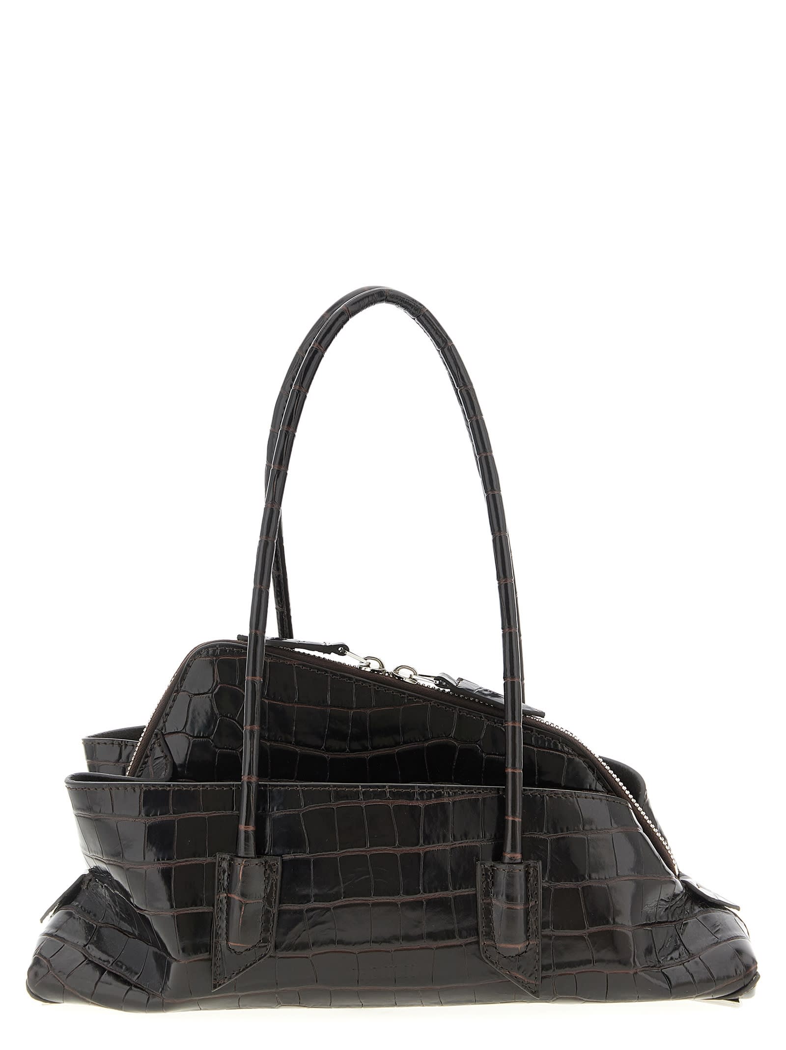 Attico La Passeggiata Small Shoulder Bag In Brown