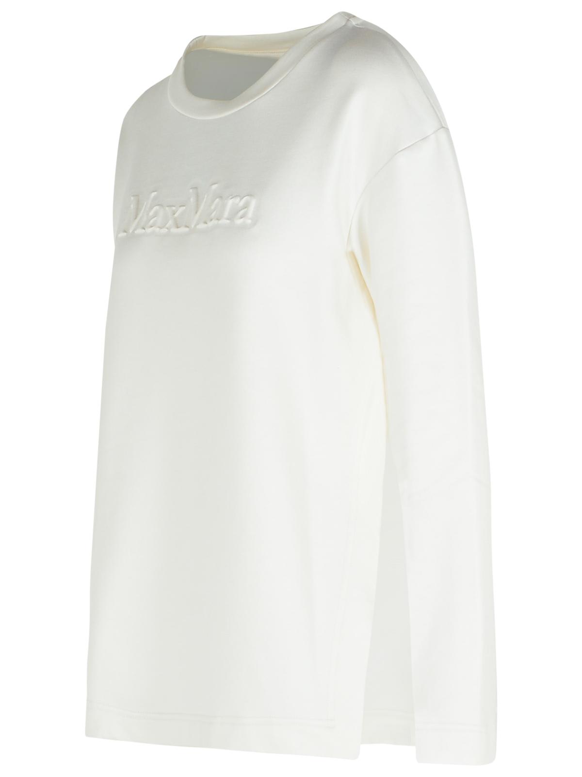 Max Mara Maxmara Women Berma - Silk And Cotton Sweatshirt In White