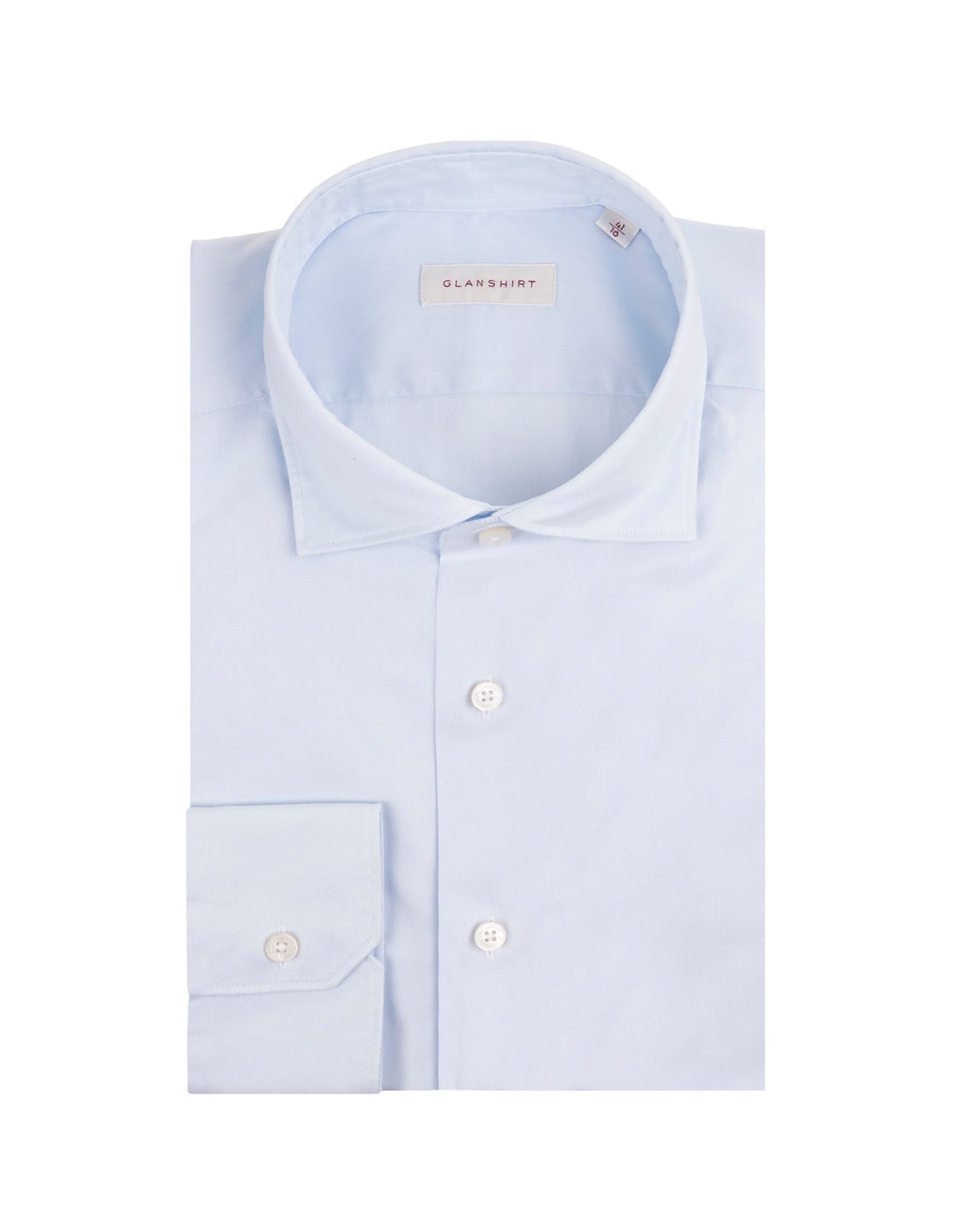 Glanshirt Light Blue Oxford Cotton Slim Fit Shirt