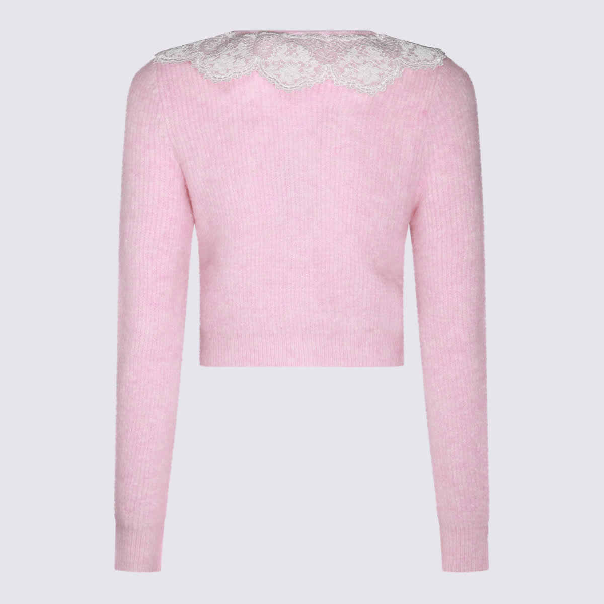 Shop Self-portrait Pink Wool Knitwear