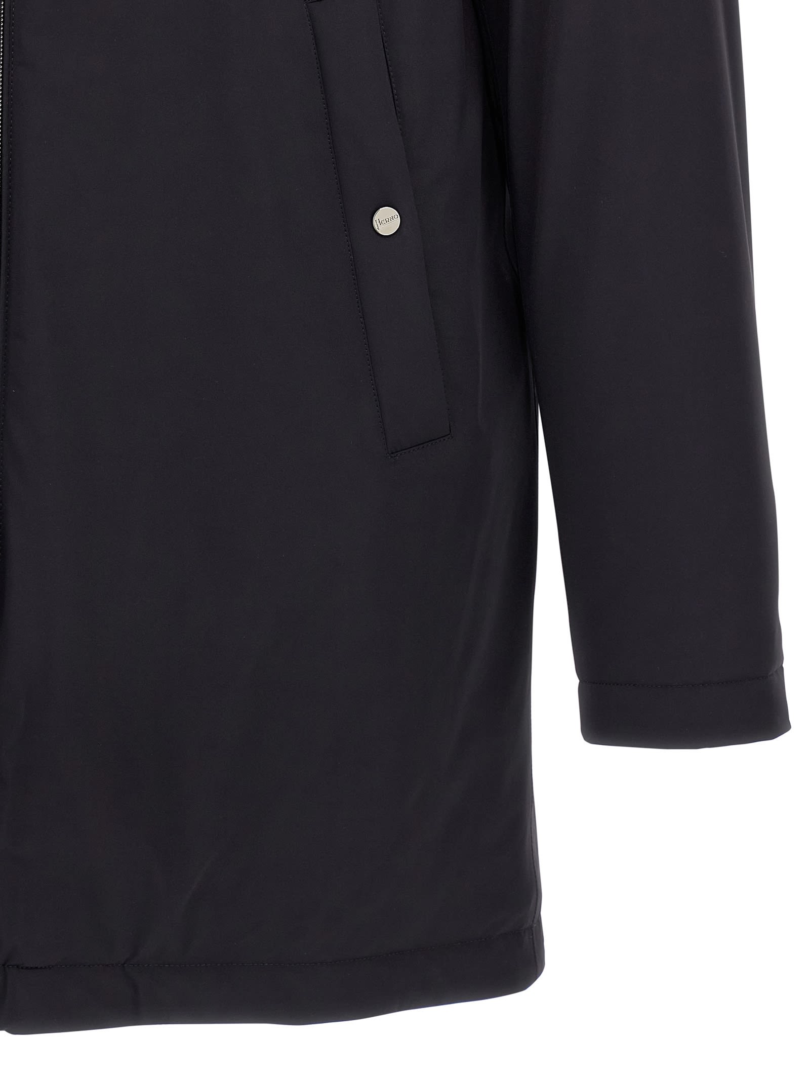 Herno Stretch Nylon Resort Jacket In Blue
