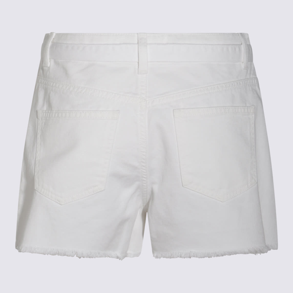 Shop Twinset White Cotton Shorts In Neve