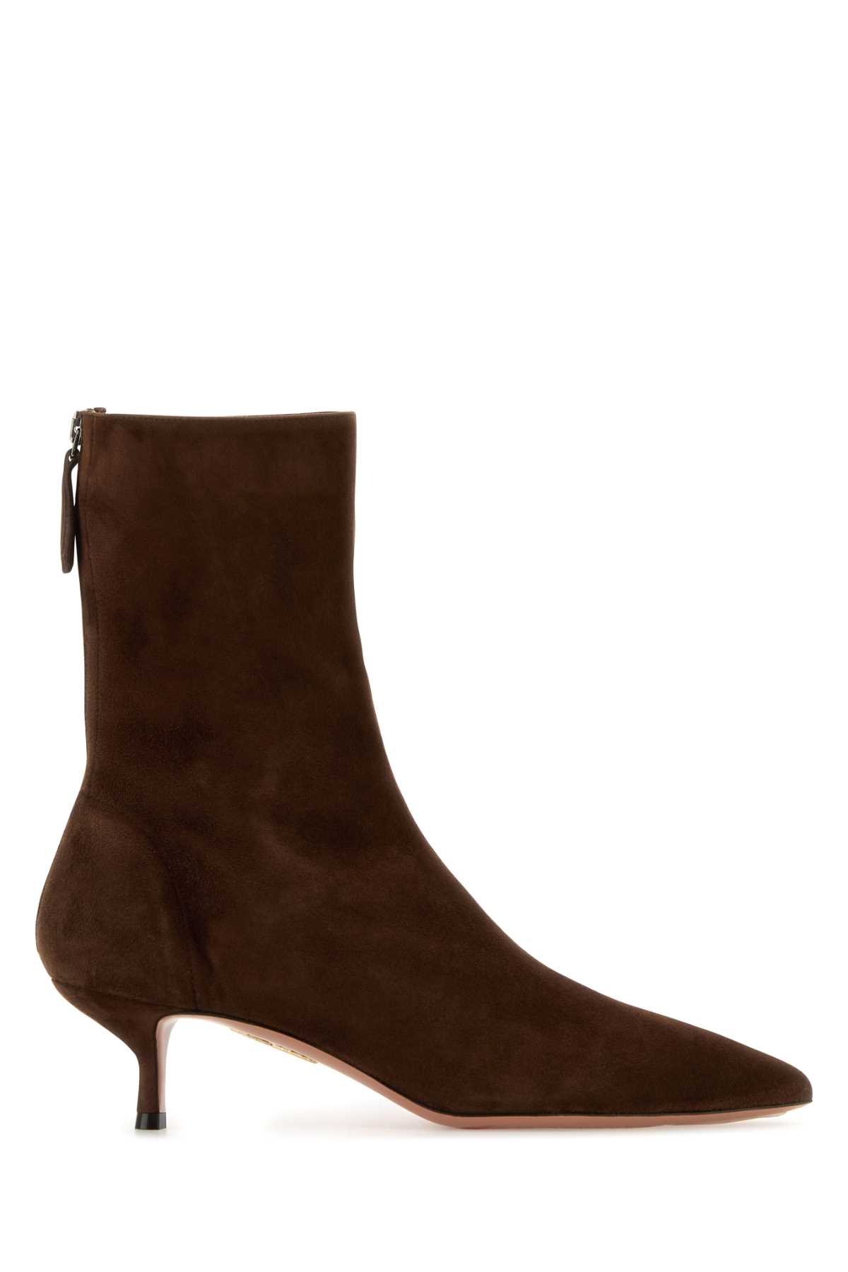 Brown Suede Montmartre Ankle Boots