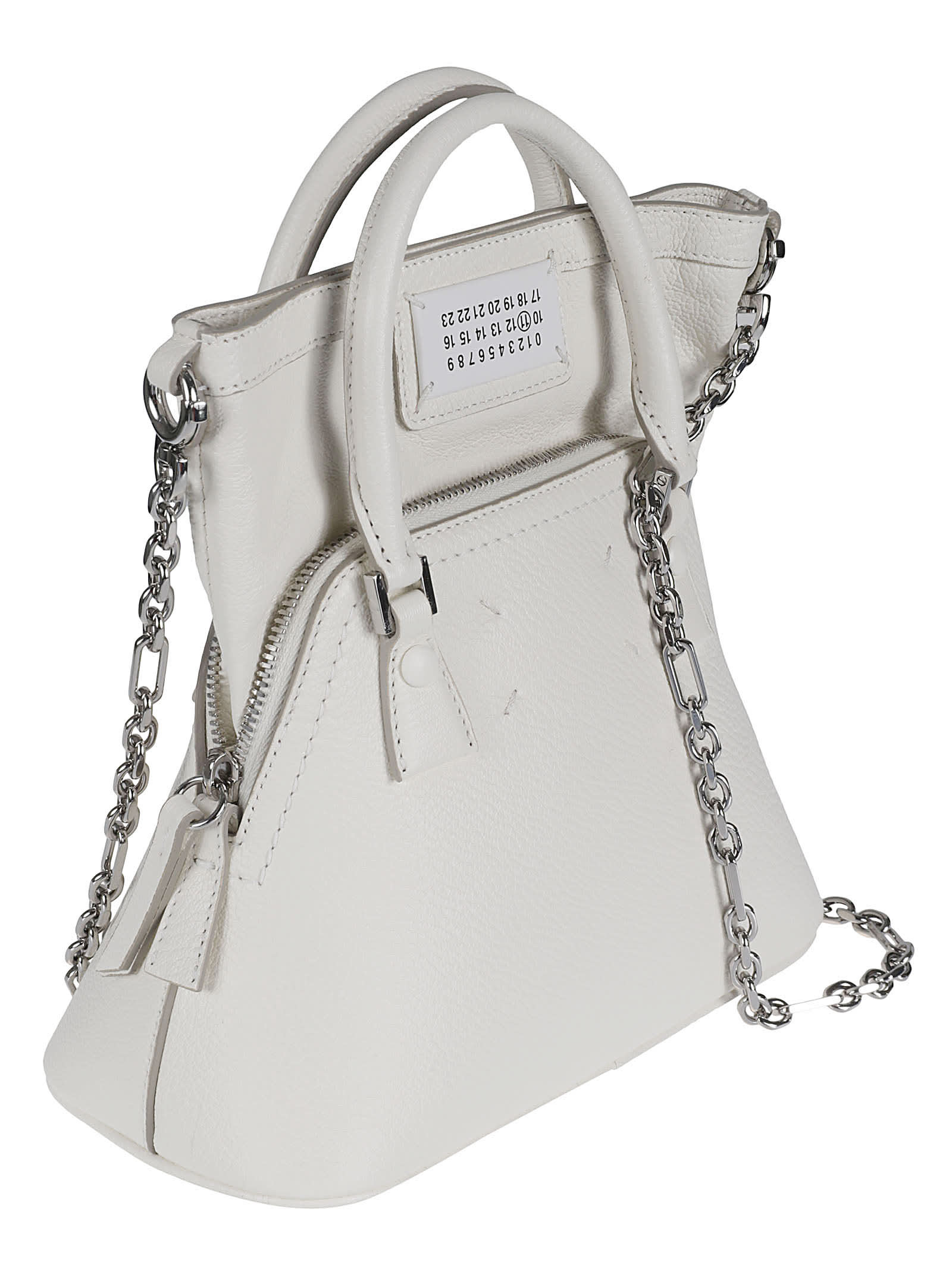 Maison Margiela Chain Strap Shoulder Bag In White
