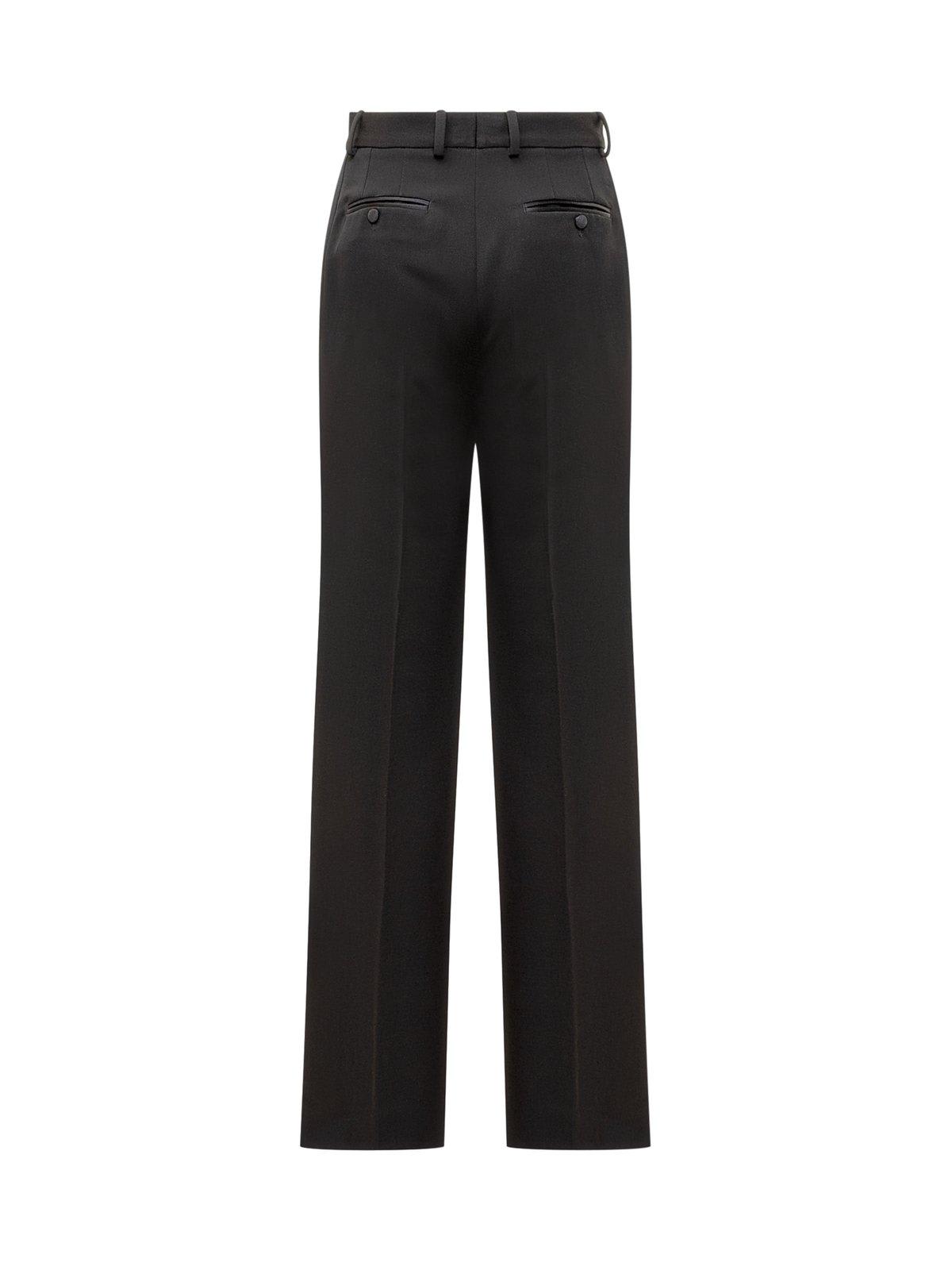 Shop Dolce & Gabbana Straight Leg Tailored Trousers In Nero