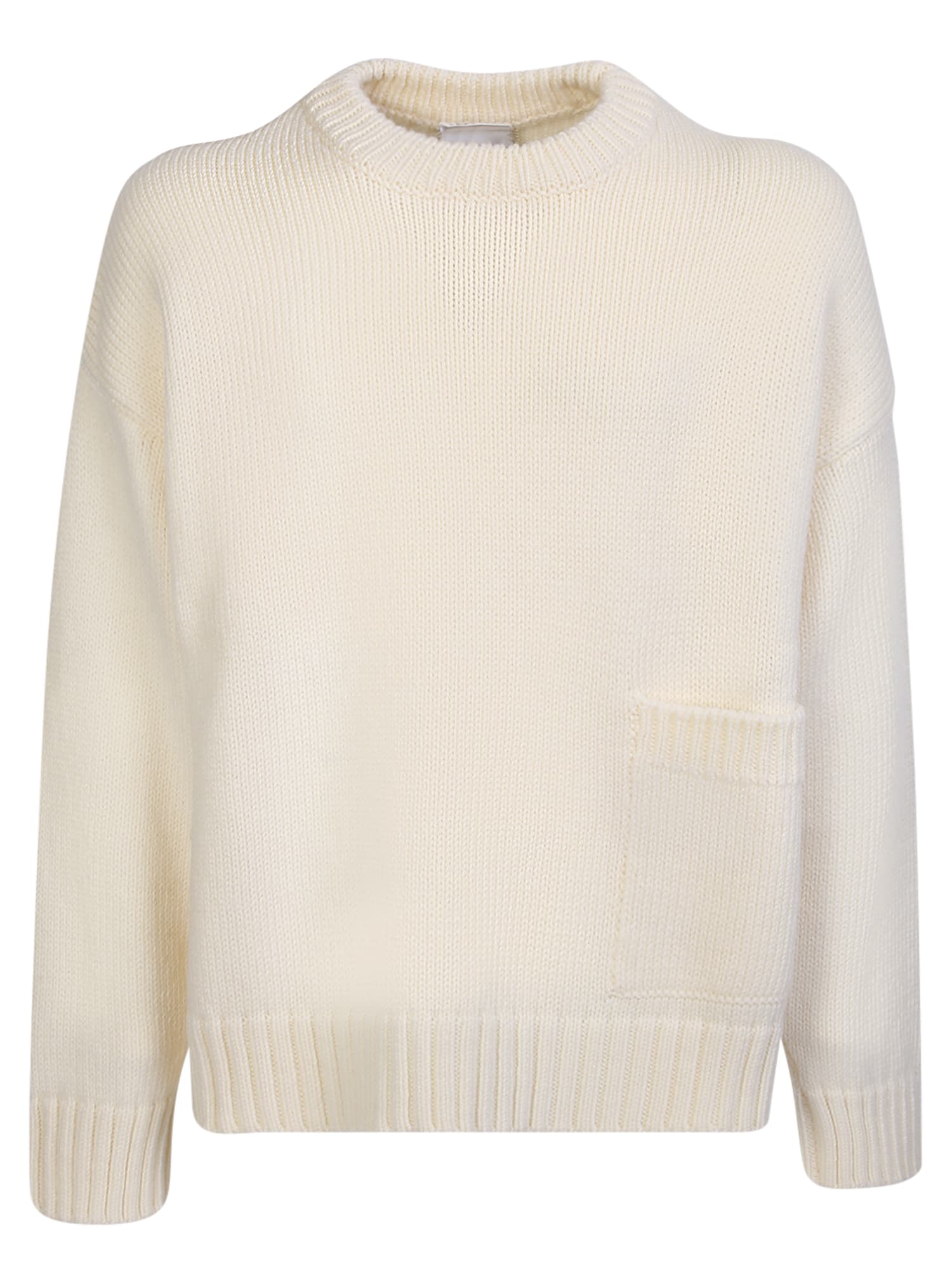 Pt01 Pt Torino Ivory Roundneck Sweater In Multi