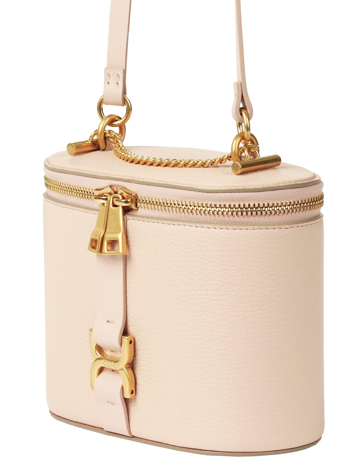 Shop Chloé Cement Pink Mini Marcie Vanity Bag