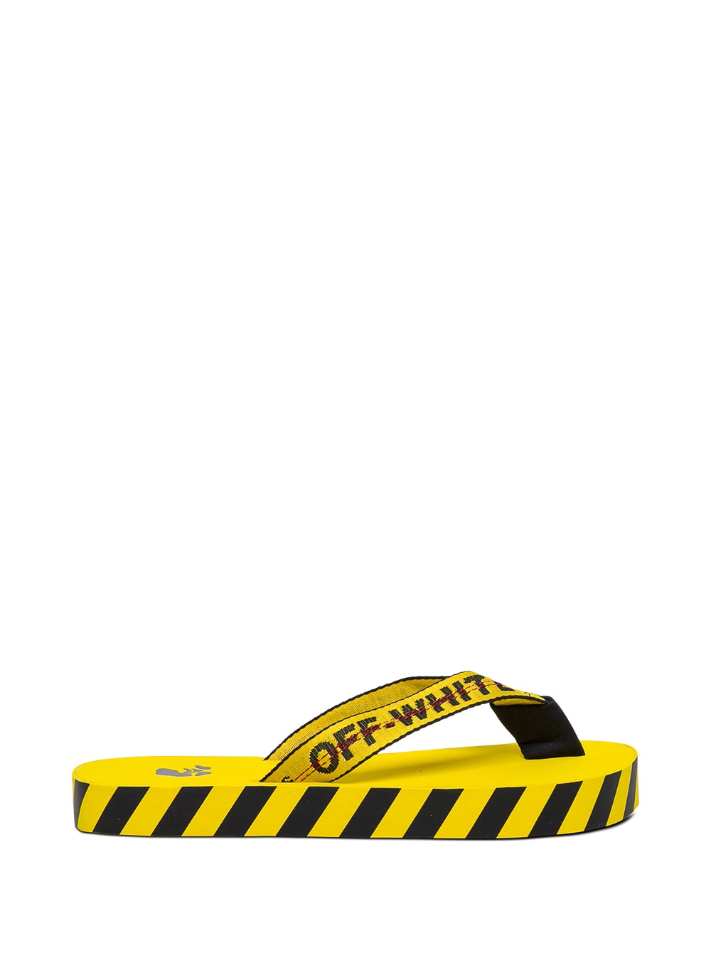 Off-White Industrial Rubber And Fabric Flip Flops