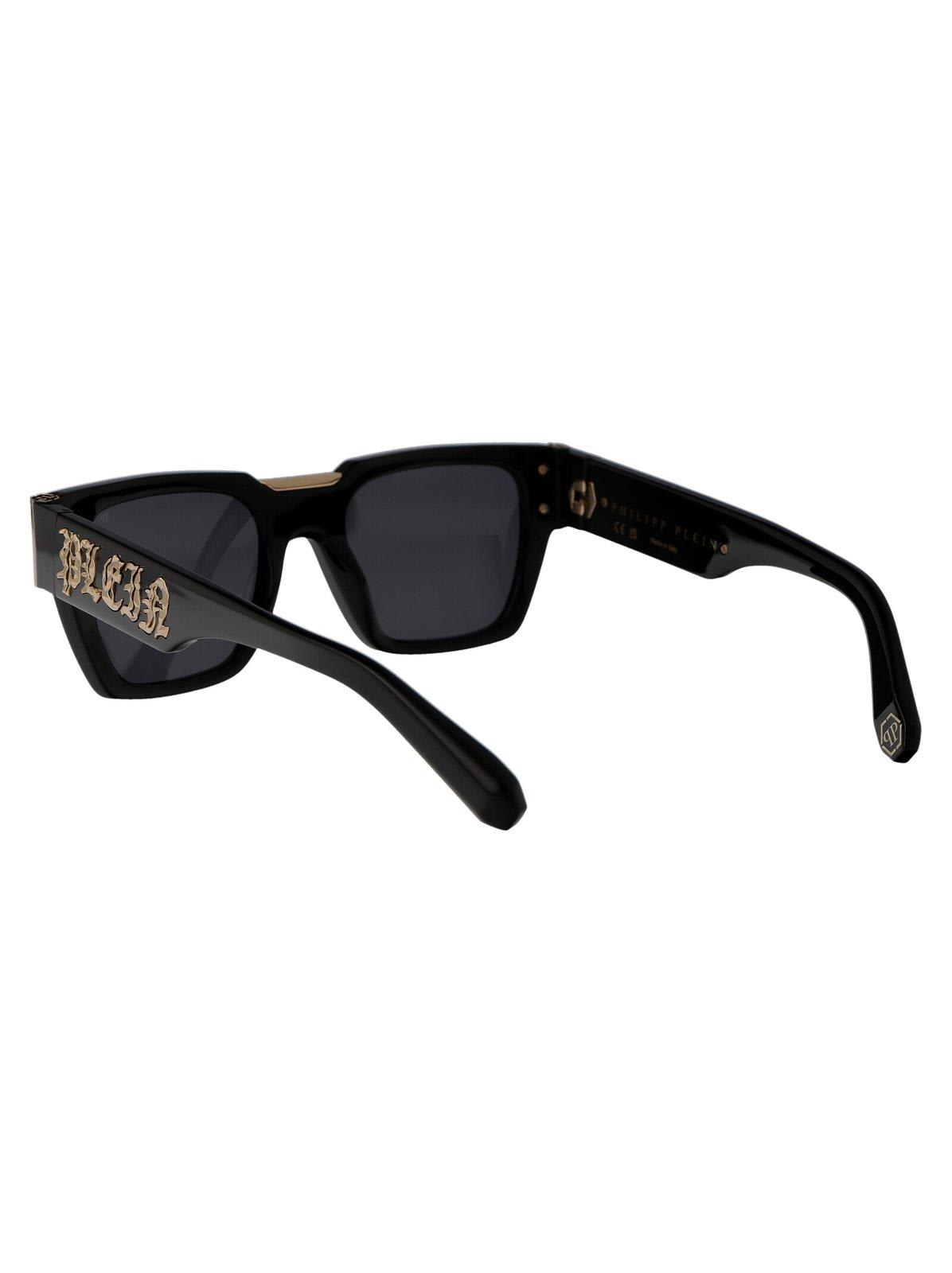 Shop Philipp Plein Square Frame Sunglasses In 0700